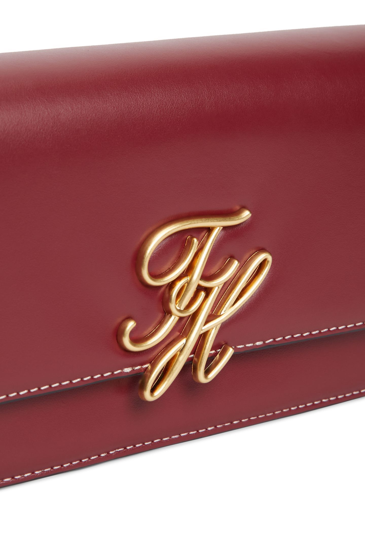 SCRIPT FLAP CROSSOVER VELVET MAROON 5