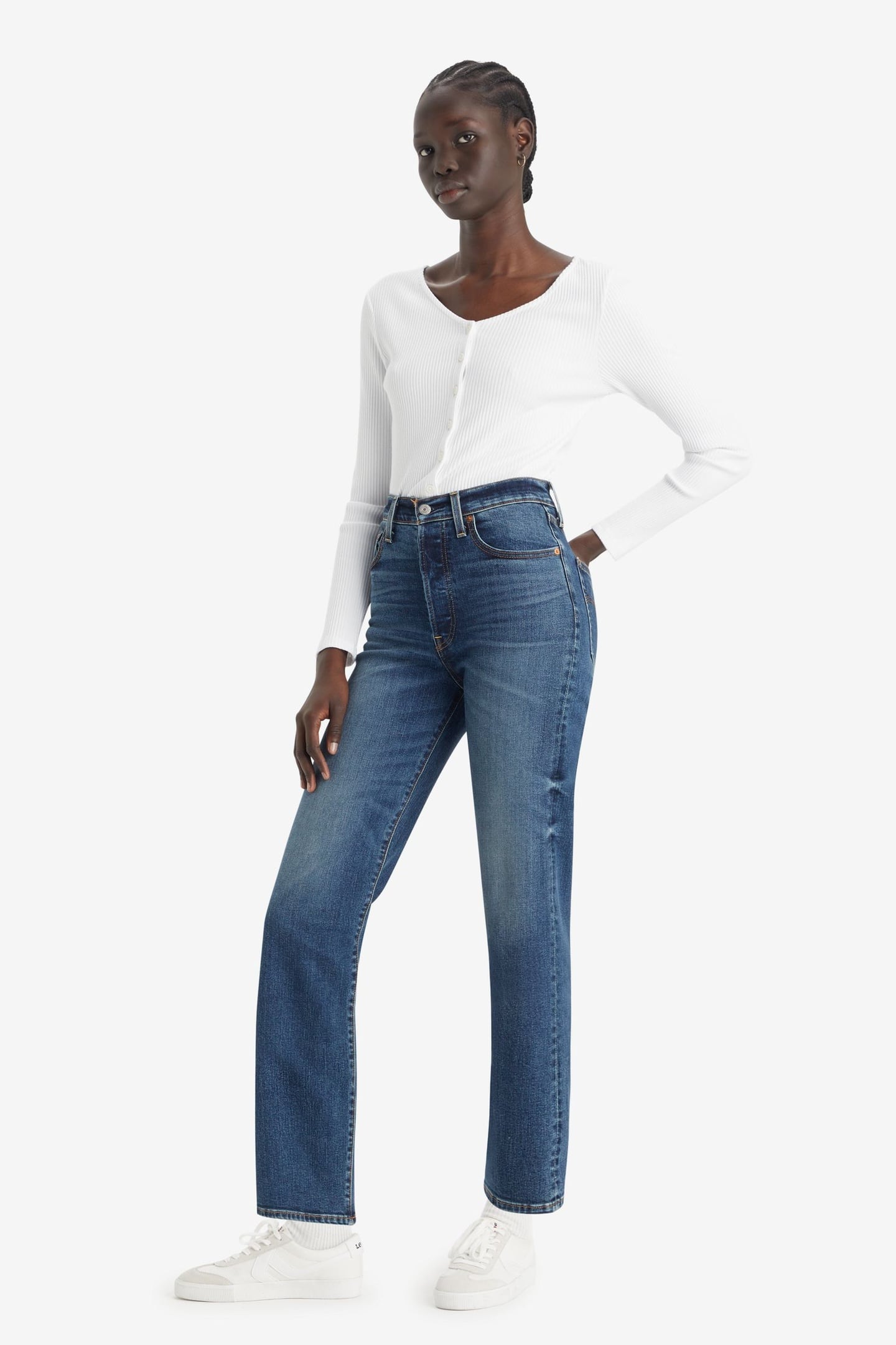 RIBCAGE STRAIGHT ANKLE JEANS 1