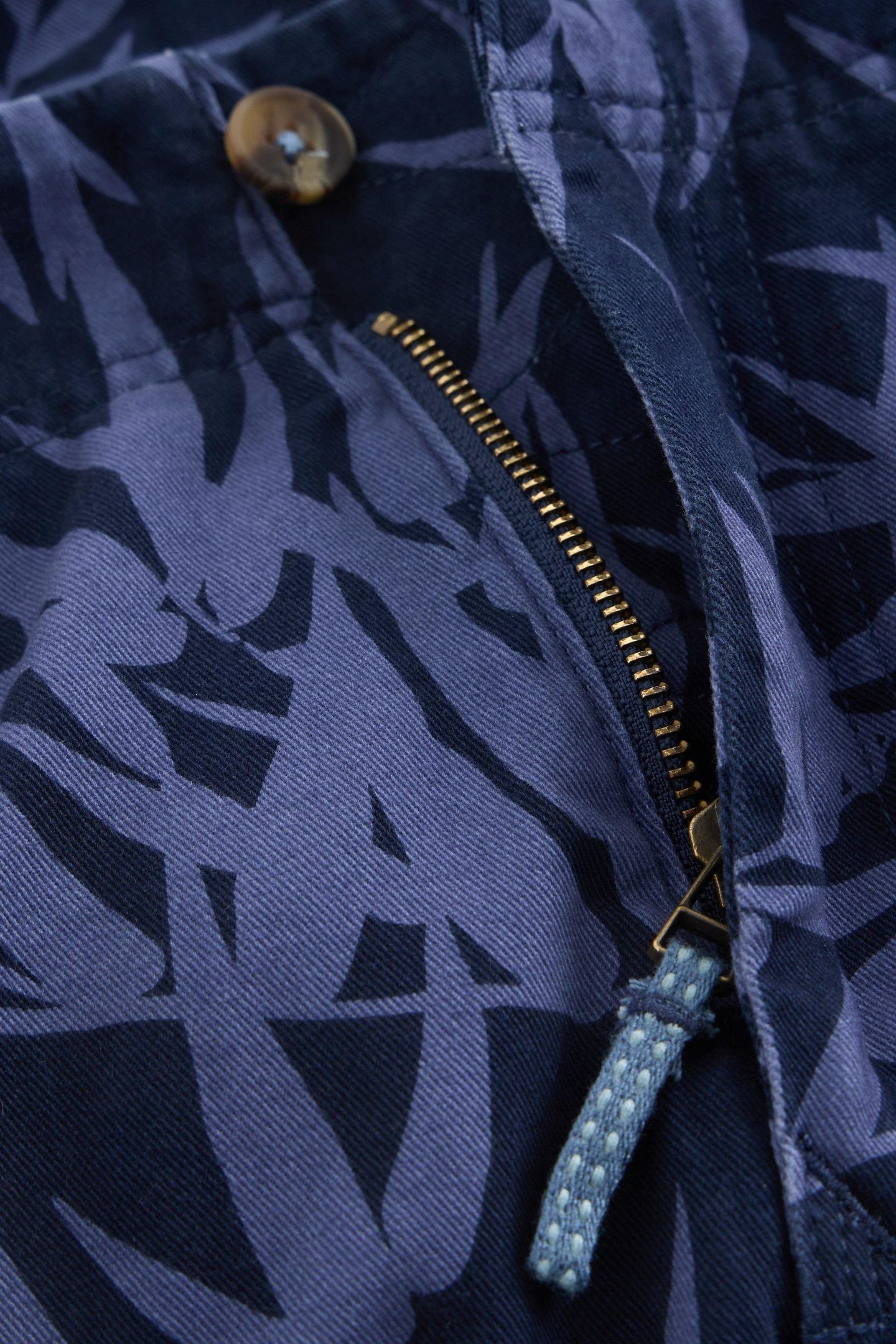 HALSALL PRINTED CARGO SHORT NAVY PRINT 7