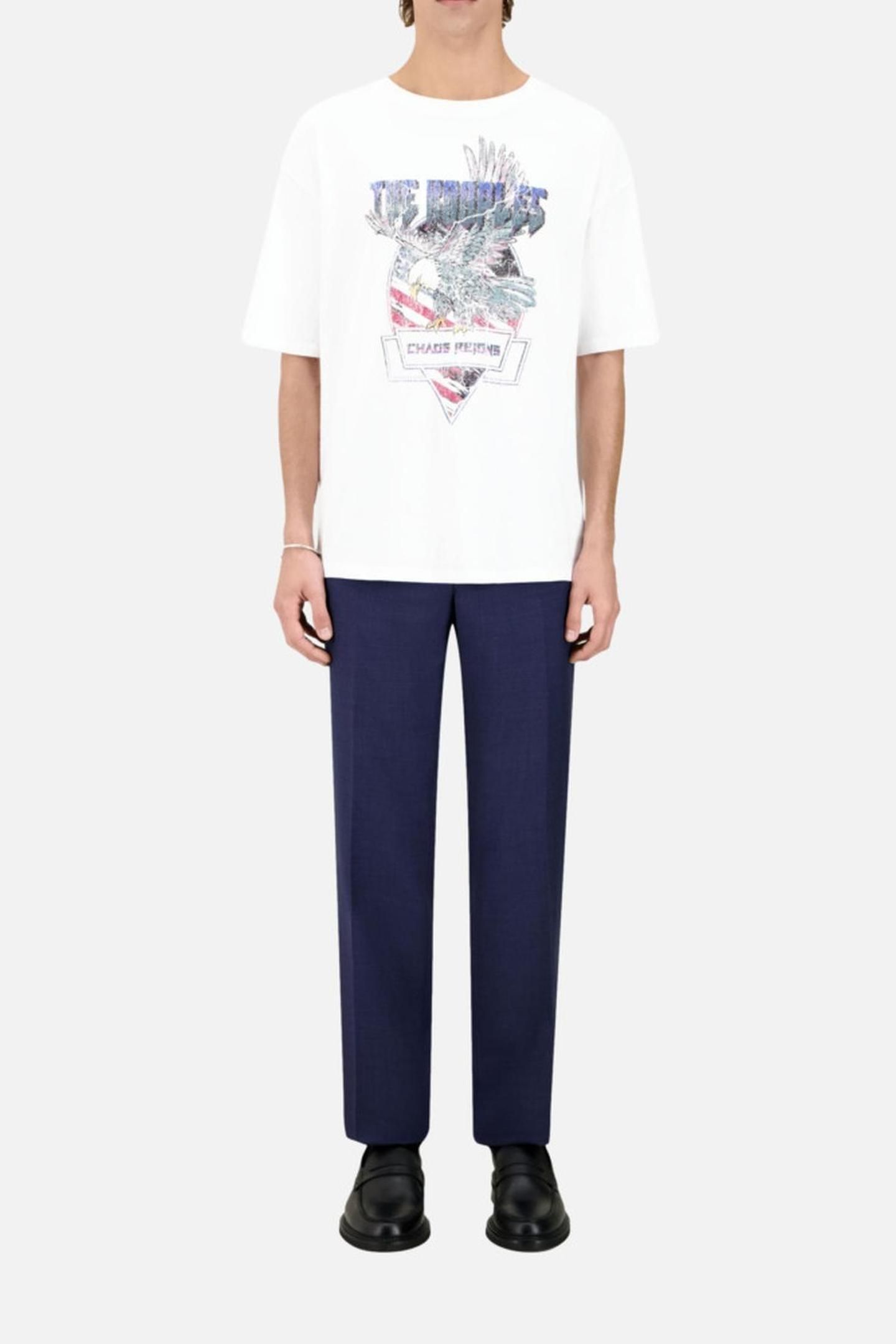 SHORT-SLEEVED T-SHIRT WITH EAGLE PRINT WHITE 3