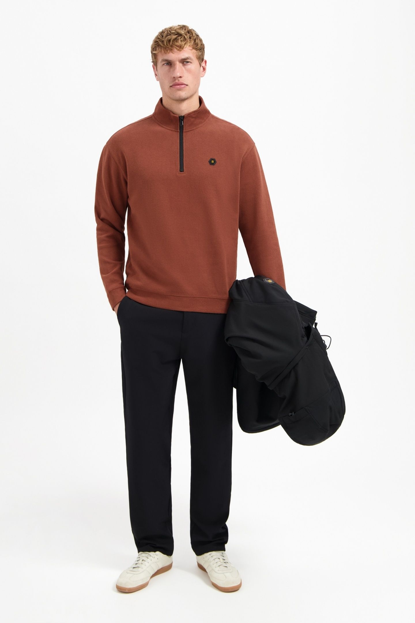 SWEATER HALF ZIP SOFT RIB RELAXED FIT TERRA 4
