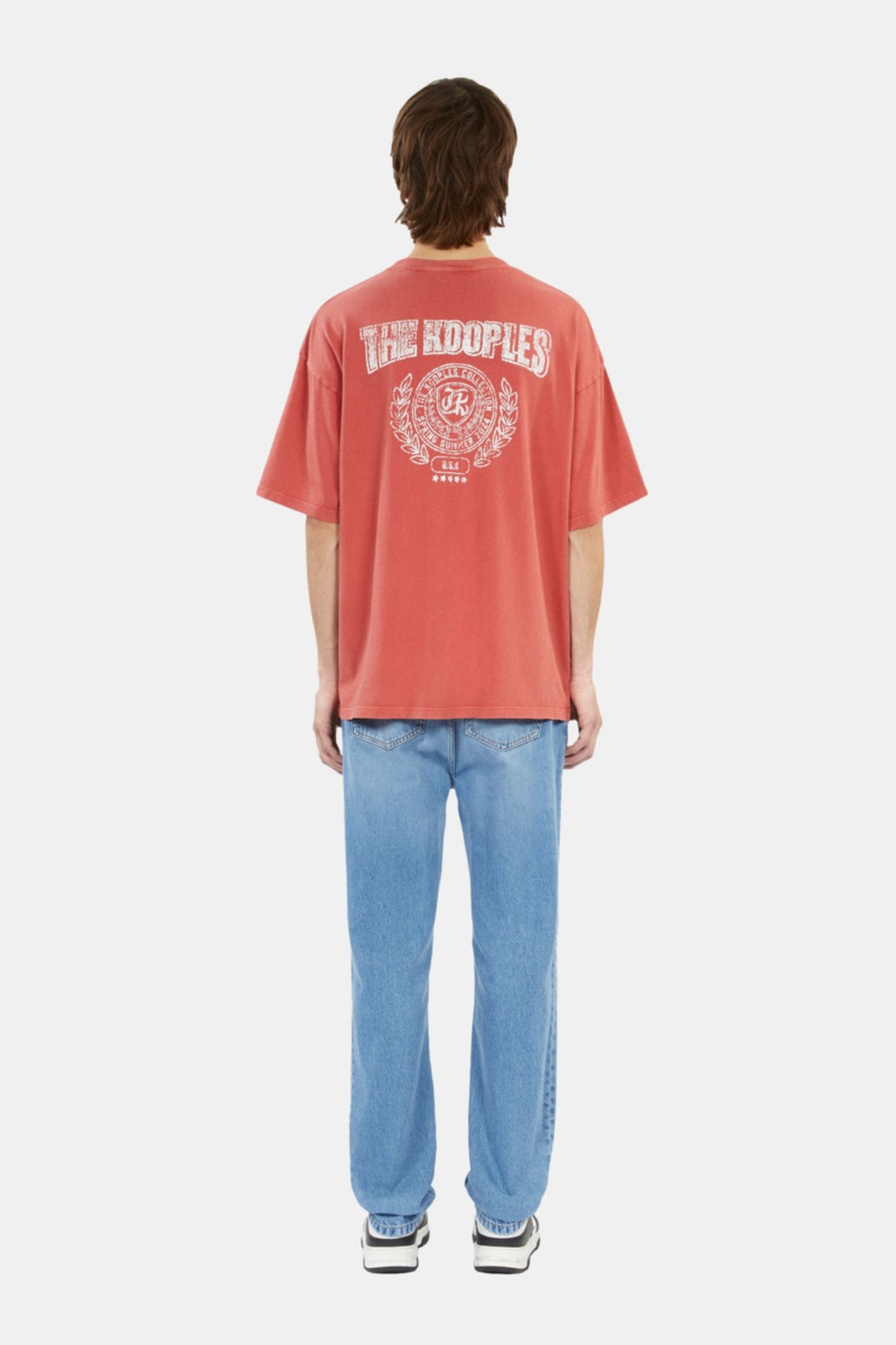 SHORT-SLEEVED PRINT T-SHIRT RED BRIQUE 4