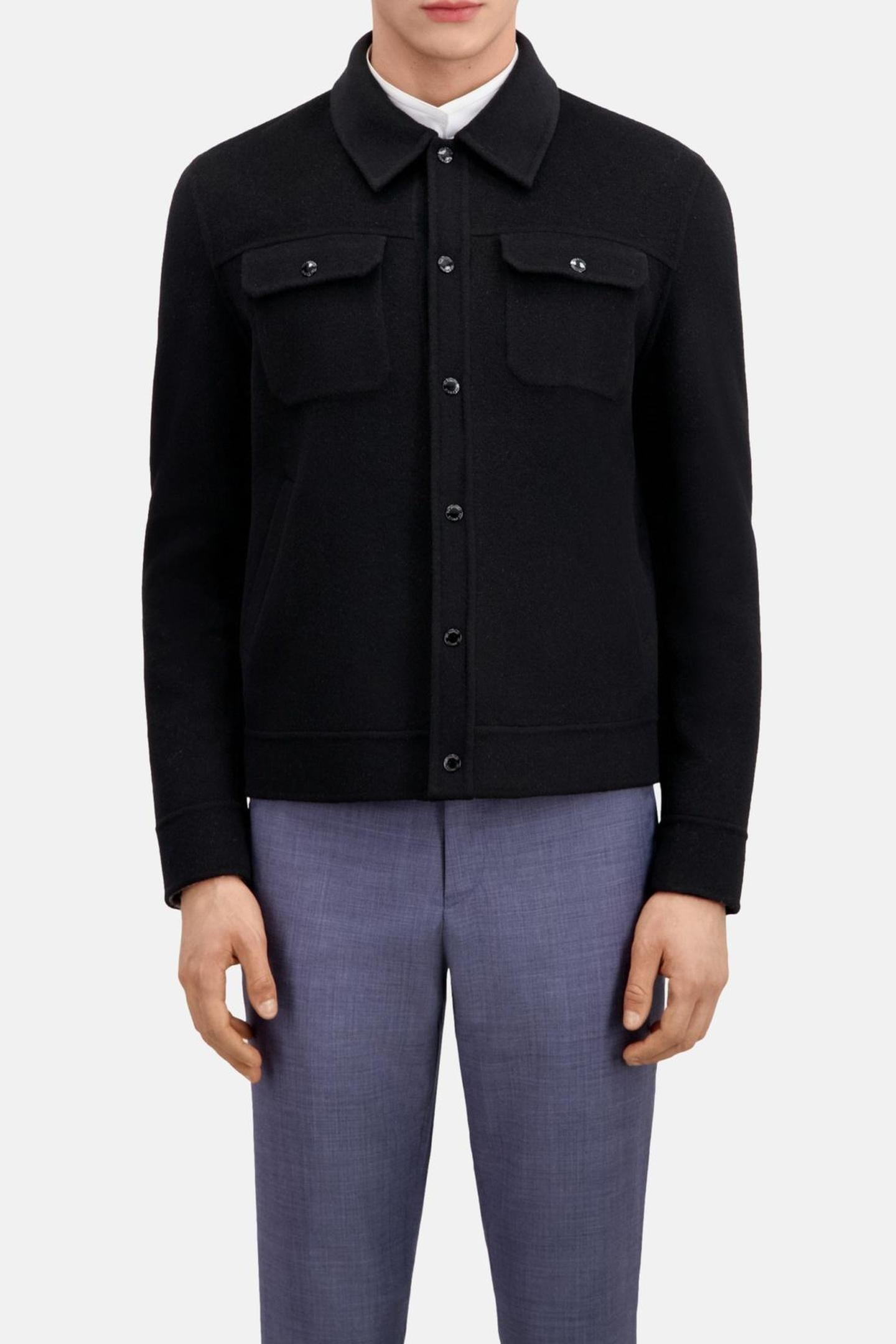 DOUBLE-SIDED JACKET WITH A CHECKERED INTERIOR BLACK 2