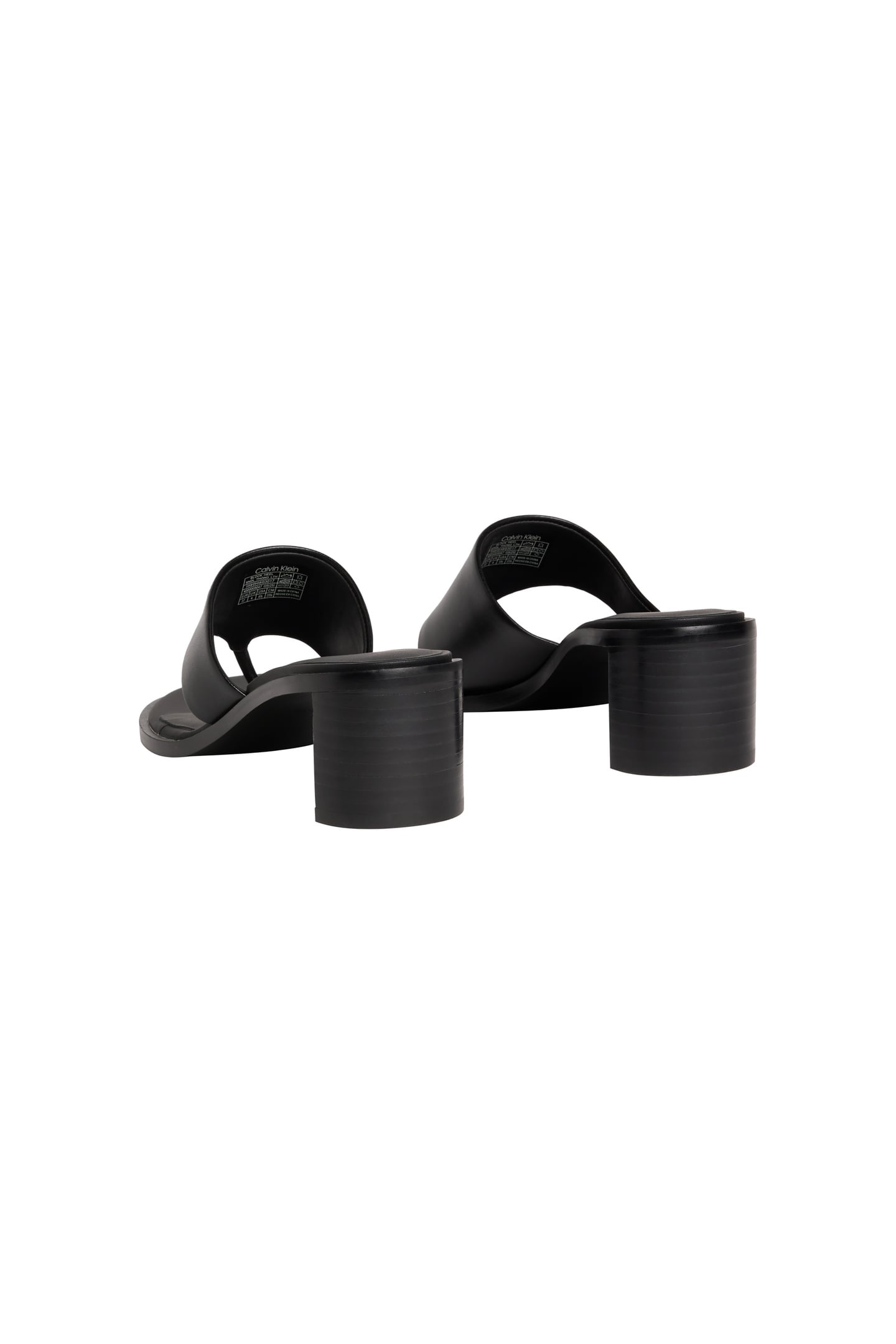BLOCK HEEL SANDALS TRIPLE BLACK 3