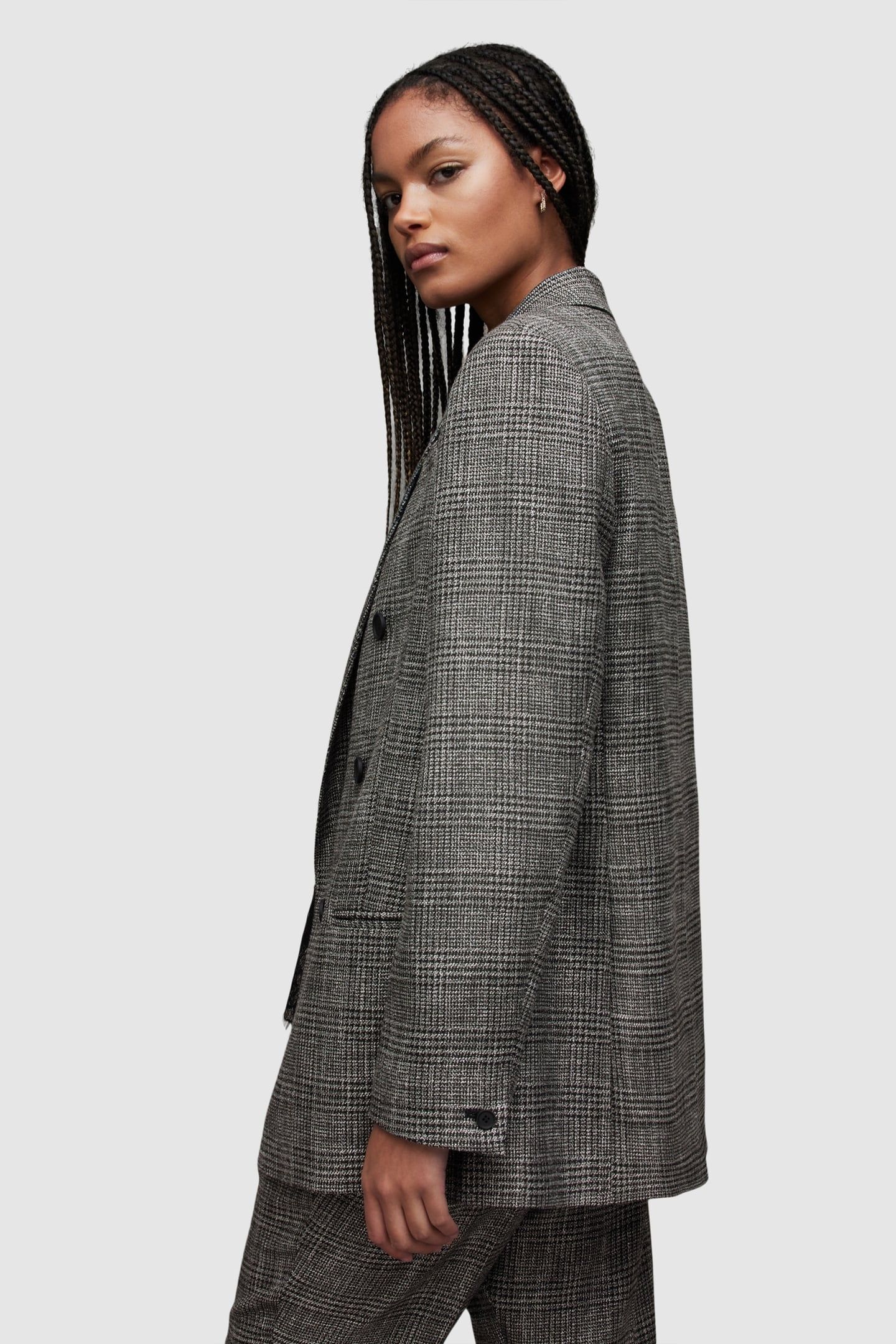 ASTRID SPARKLE BLAZER GREY CHECK 6