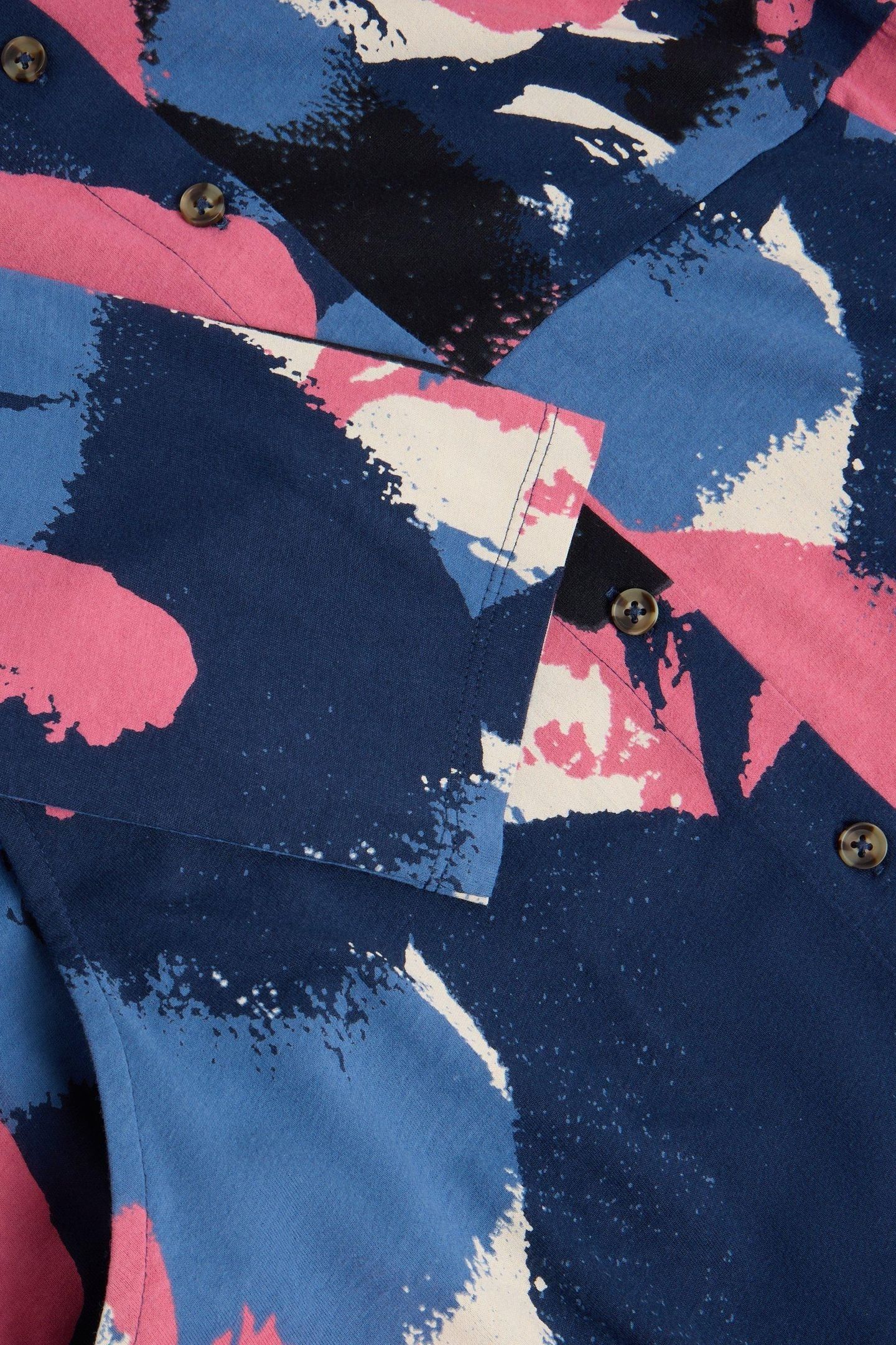 ADA JERSEY SHIRT DRESS NAVY MULTI 7