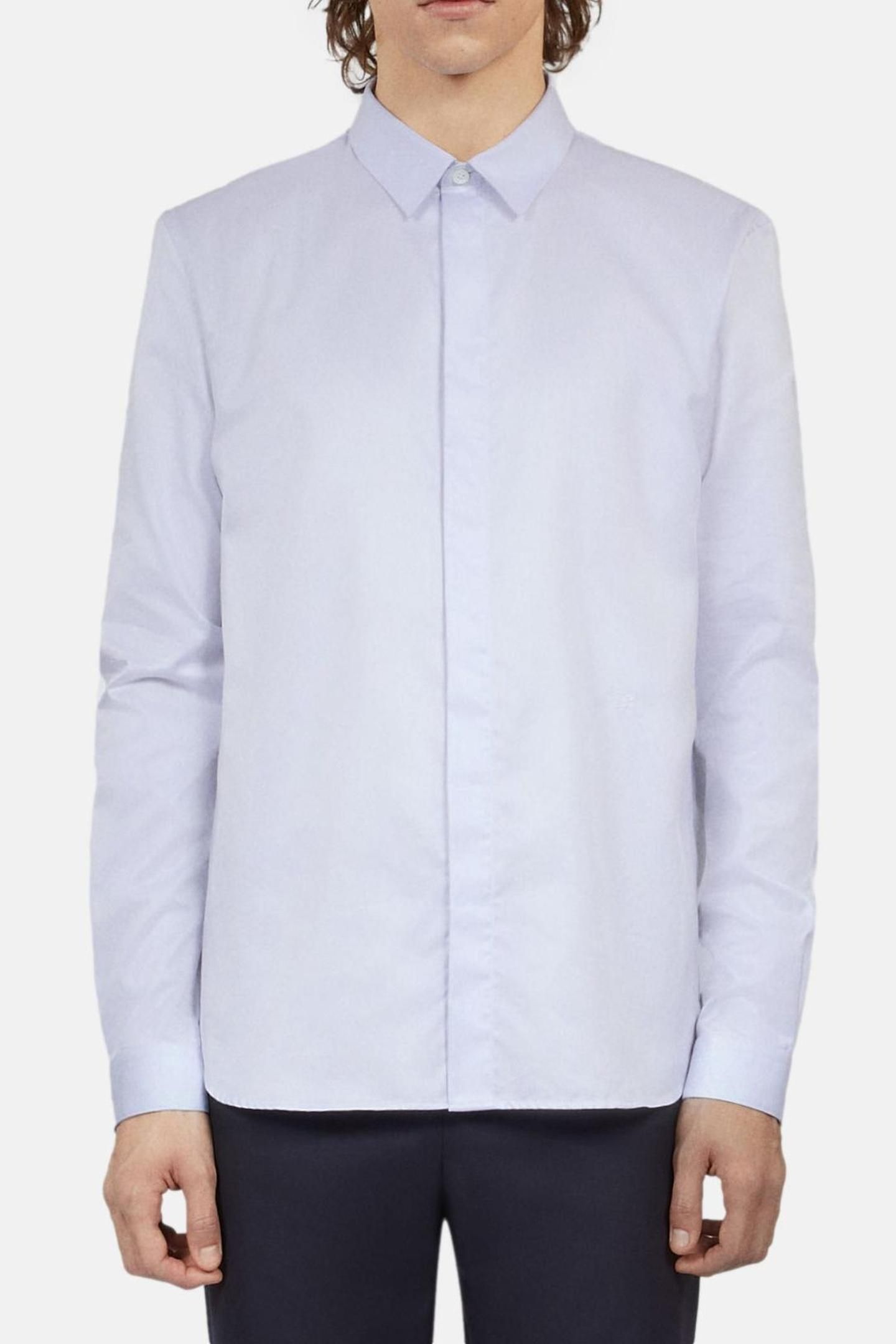 LONG-SLEEVED SHIRT WITH CLASSIC COLLAR LIGHT BLUE 1