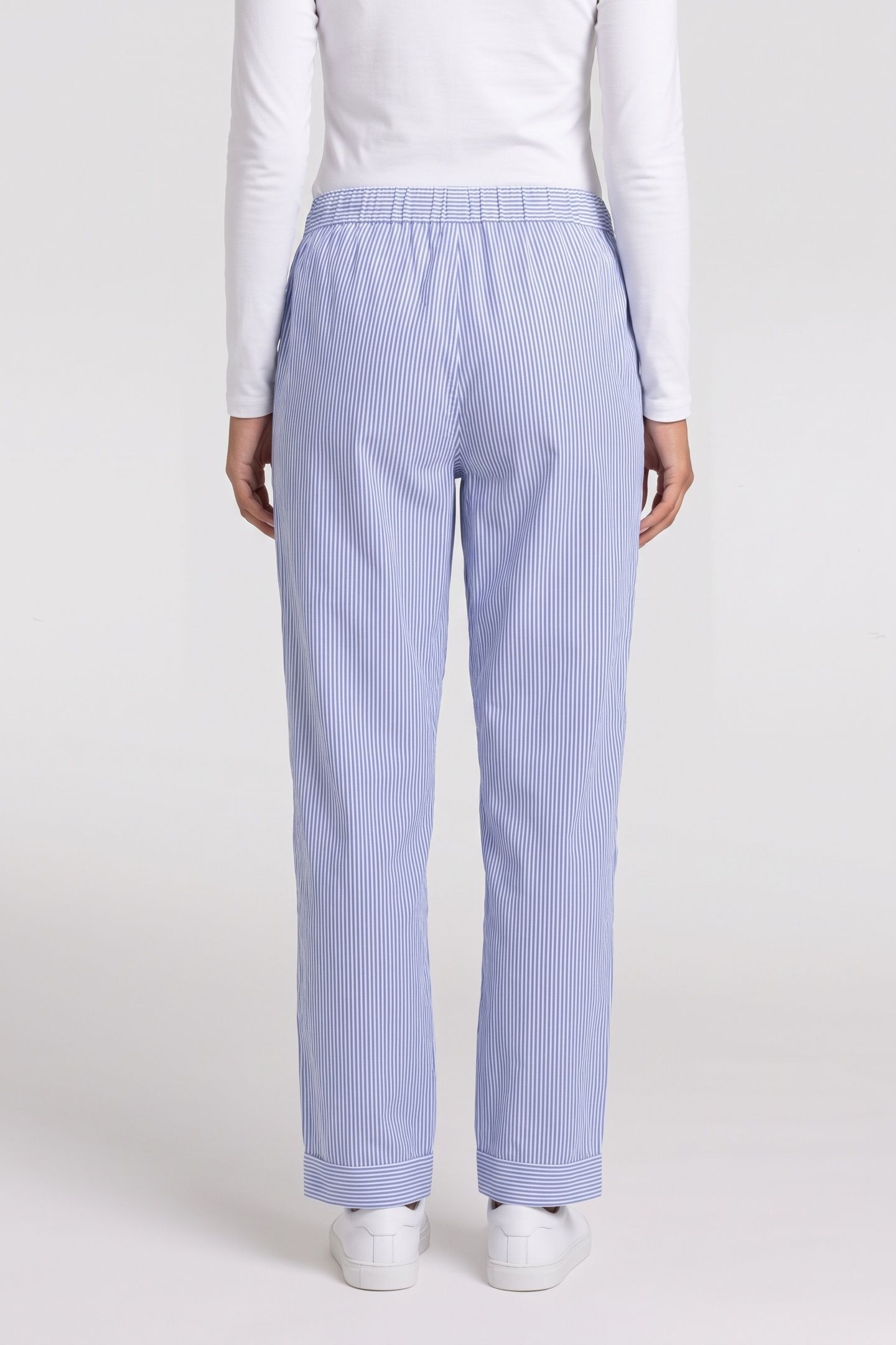 LENNON POPLIN PAJAMA TROUSERS BLUE 2