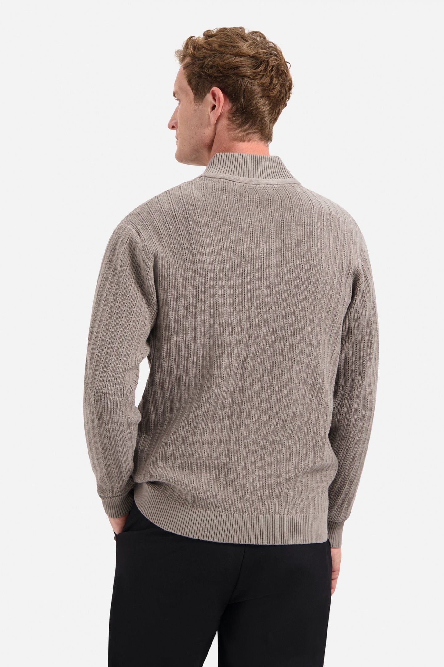 CARDIGAN FULL ZIP RELIEF CLAY 3