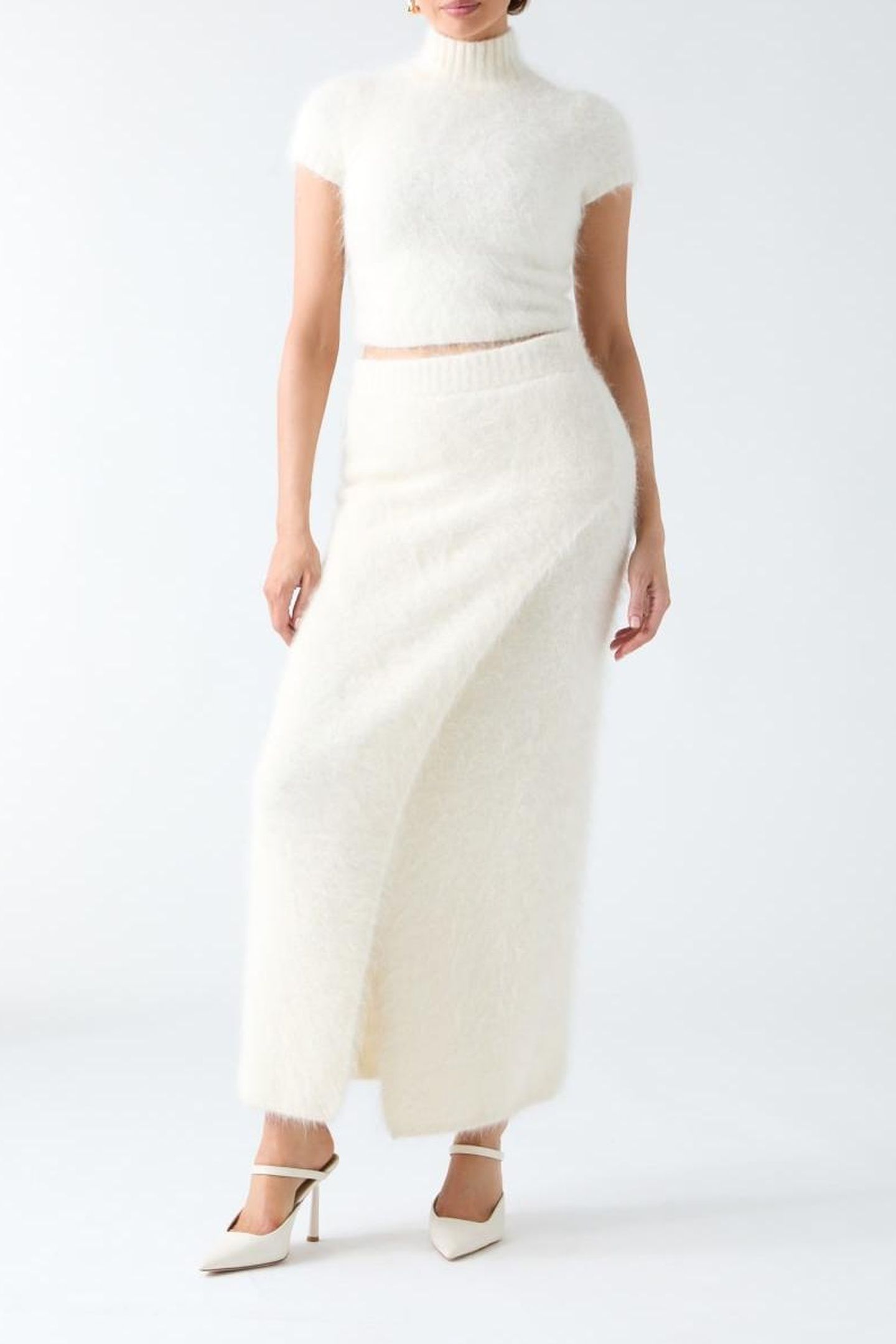 AGNES PENCIL SKIRT S MACADAMIA MULTI 2