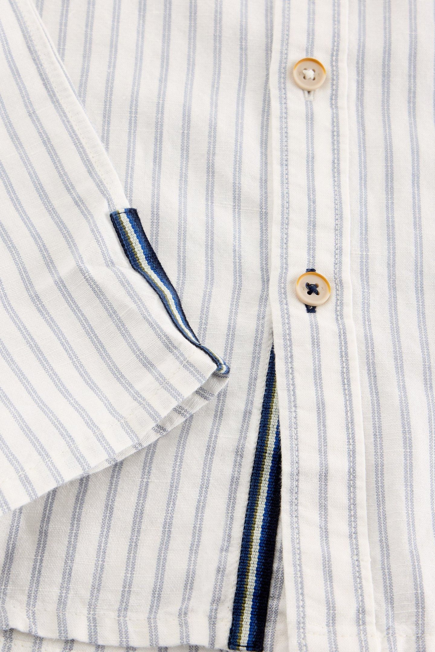 KESWICK STRIPE LS LINEN SHIRT NATURAL MULTI 7