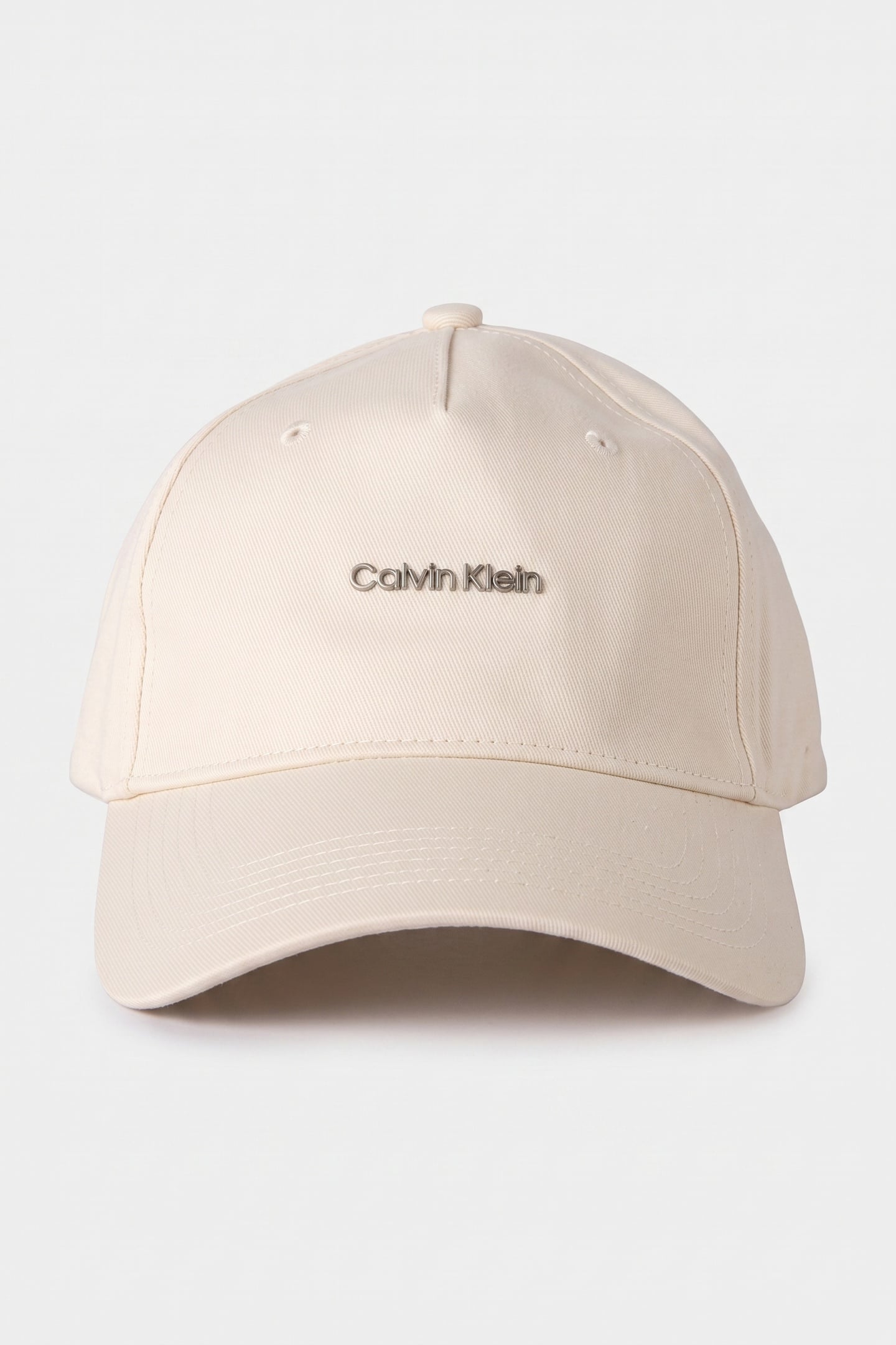 COTTON TWILL CAP WITH HARDWARE CLASP BONE WHITE 1