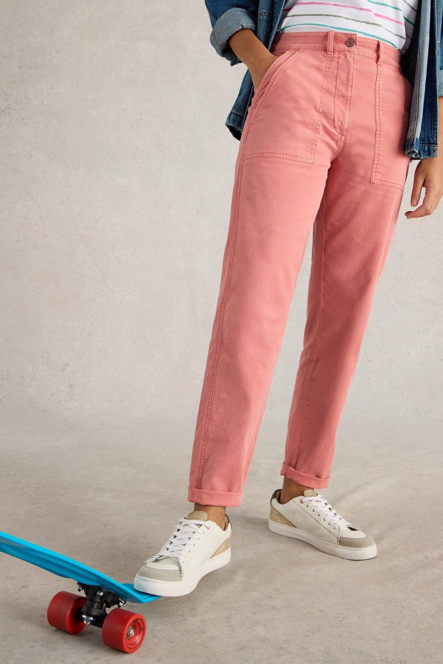 TWISTER CHINO TROUSER MID RED 7