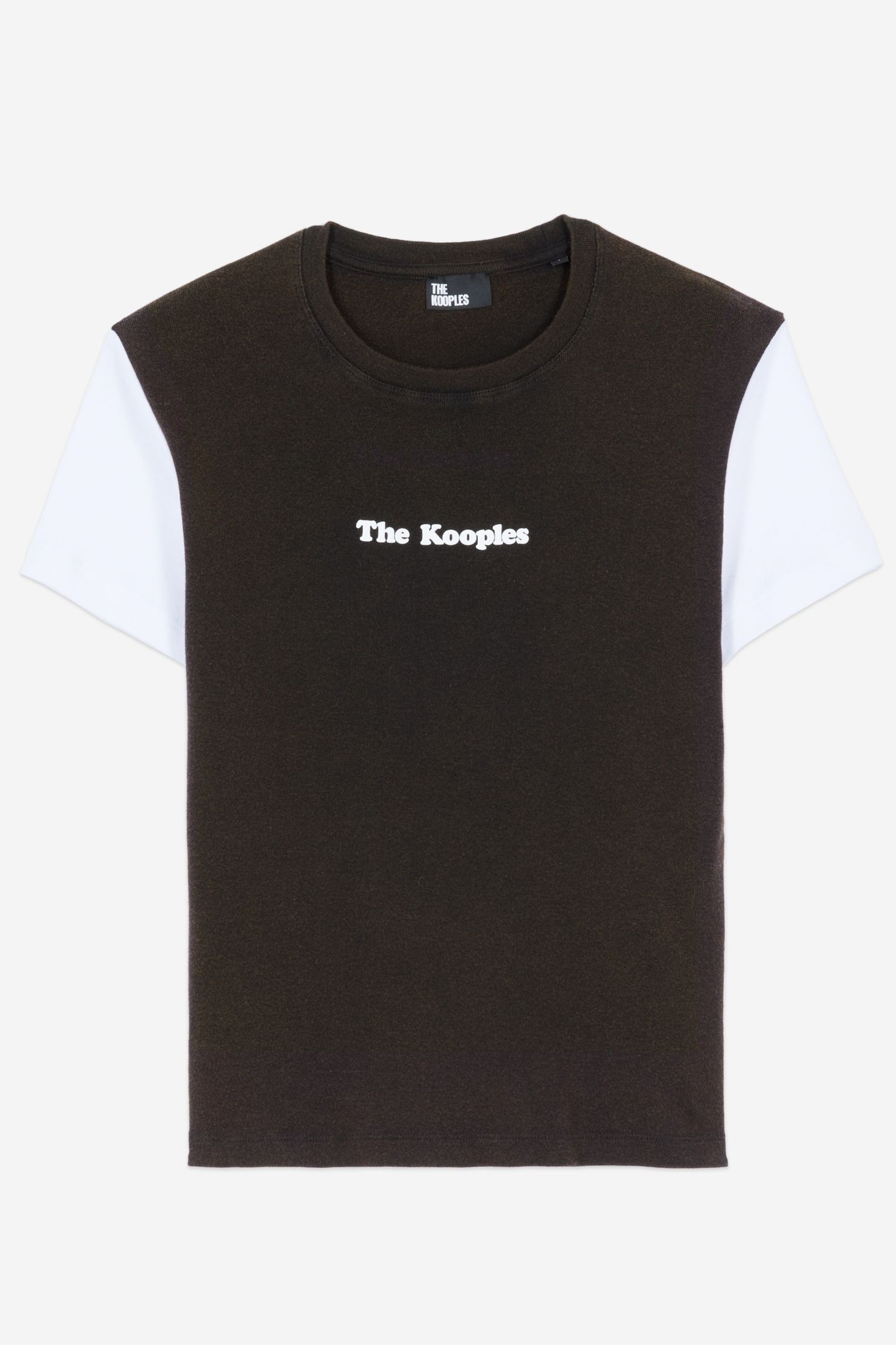 SHORT-SLEEVED T-SHIRT W FRONT PRINT BROWN / BLACK 3