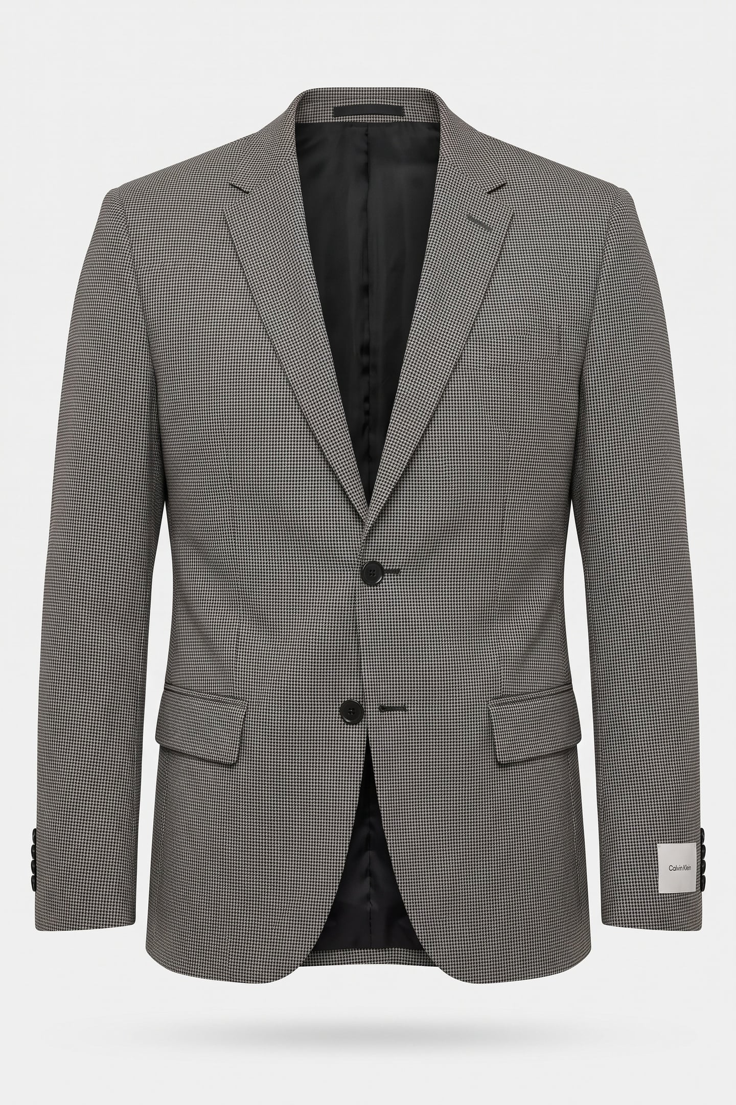 LS HOUNDSTOOTH SLIM SUIT JACKET BRILLIANT WHITE 4