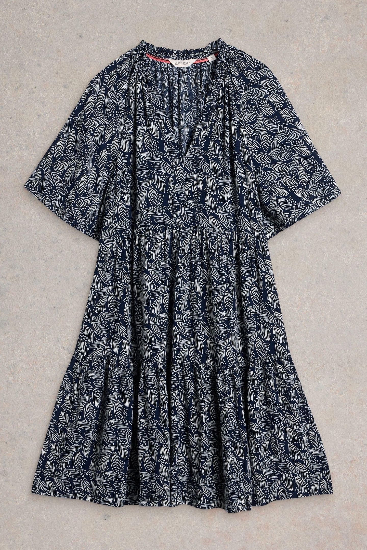 SOPHIA CRINKLE DRESS NAVY PRINT 5