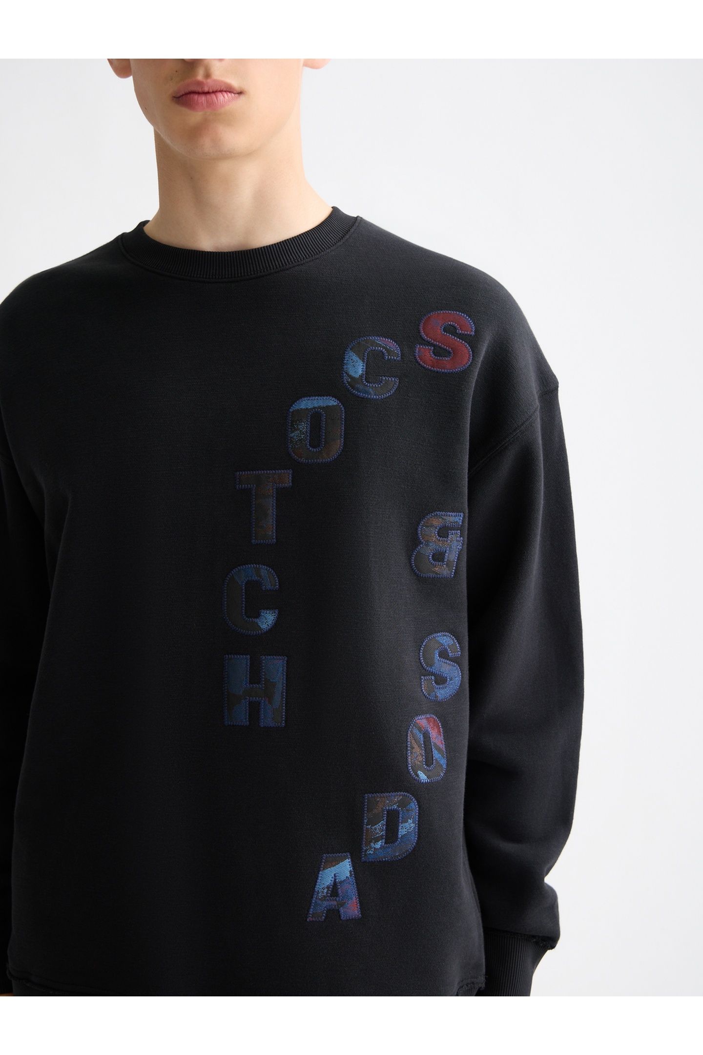 LOOSE FIT APPLIQUE SWEATSHIRT METEORITE 6