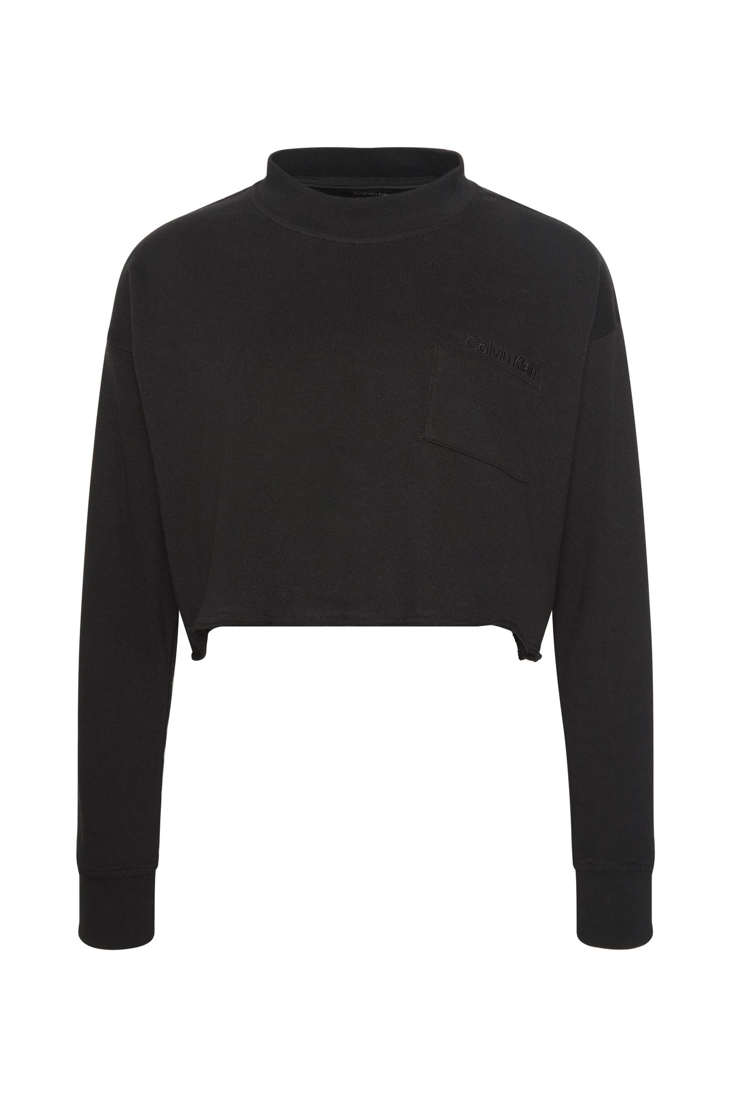 LOGO JERSEY LONG SLEEVE CROP BLACK 4