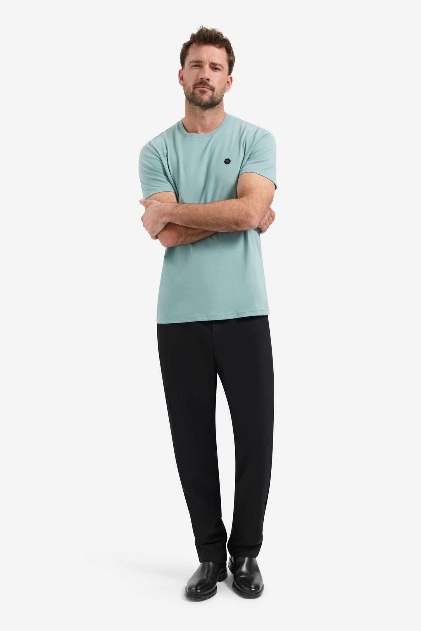 T-SHIRT CREWNECK PEACHED SEABLUE 3