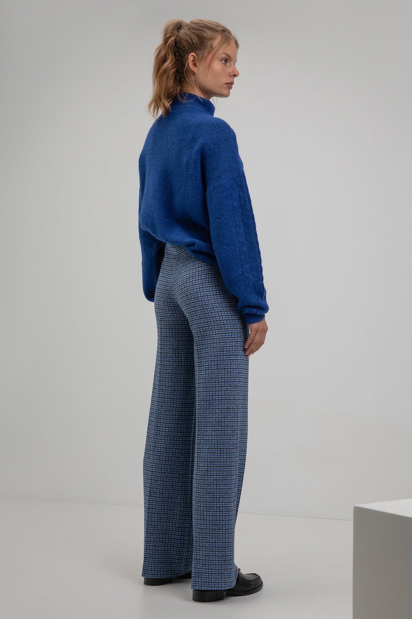 KYANO PANTS NAVY CHECK 3