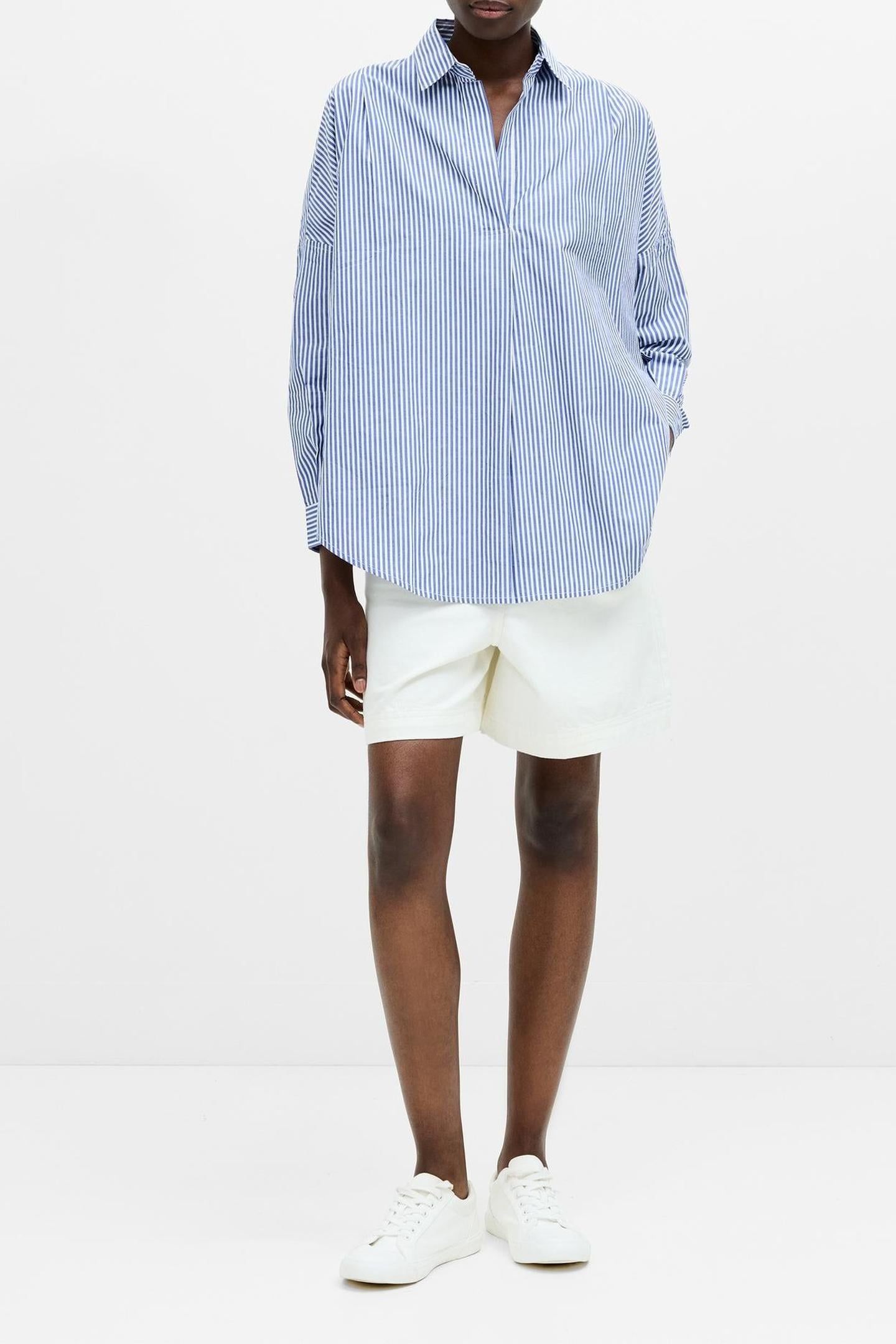 STRIPE POPLIN L/S POPOVER BLUE/WHITE 1