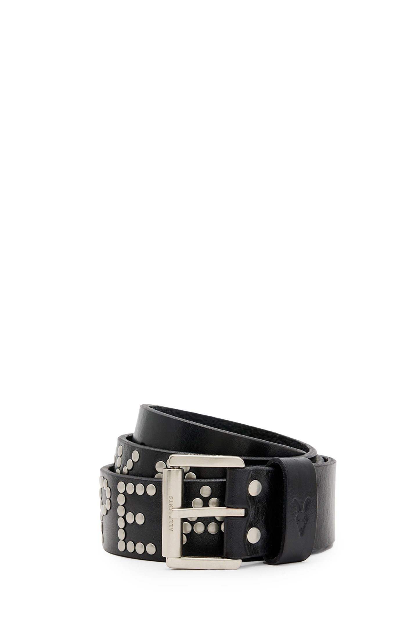 PEACE ROCKS BELT BLACK/ANTQ NICKEL 3