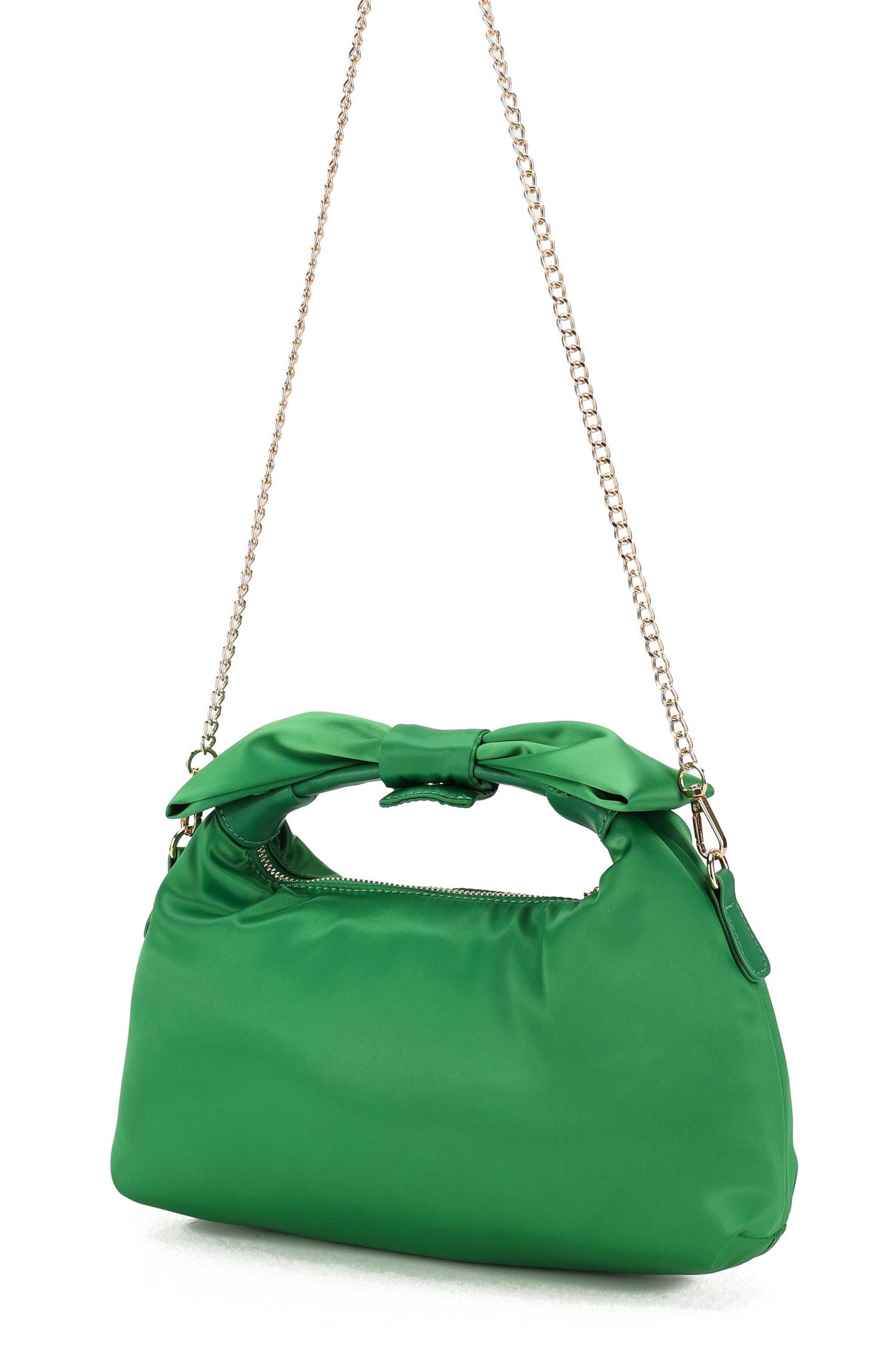 DANDY BOW RECYCLED SATIN GREEN W. GOLD 2