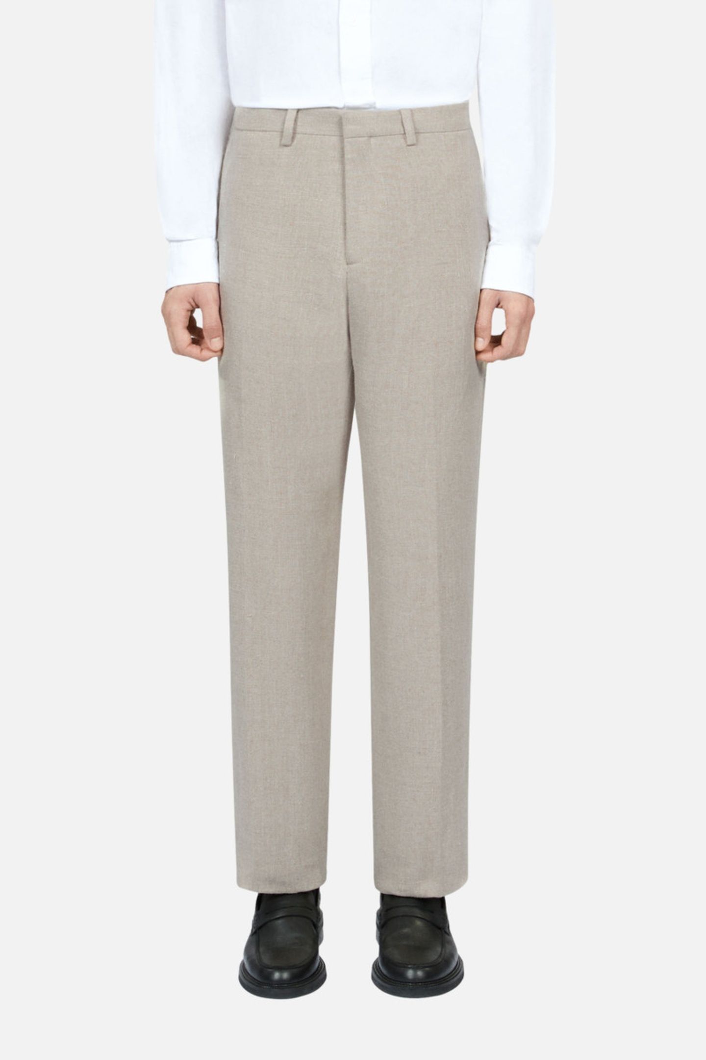 STRAIGHT-LEG TROUSERS BEIGE 2