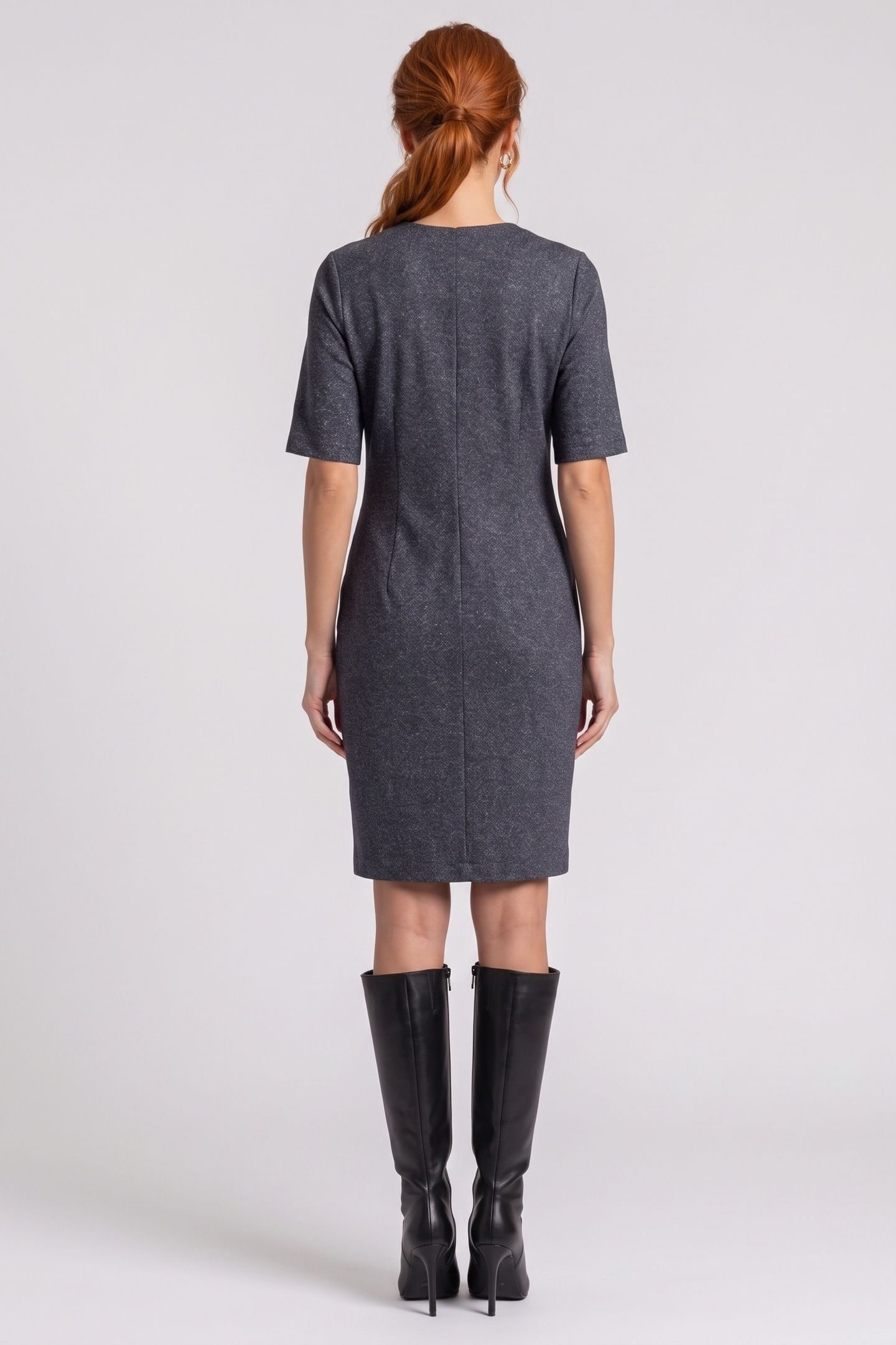 SHORT SLEEVE SIMPLICITY DRESSS GREY 2