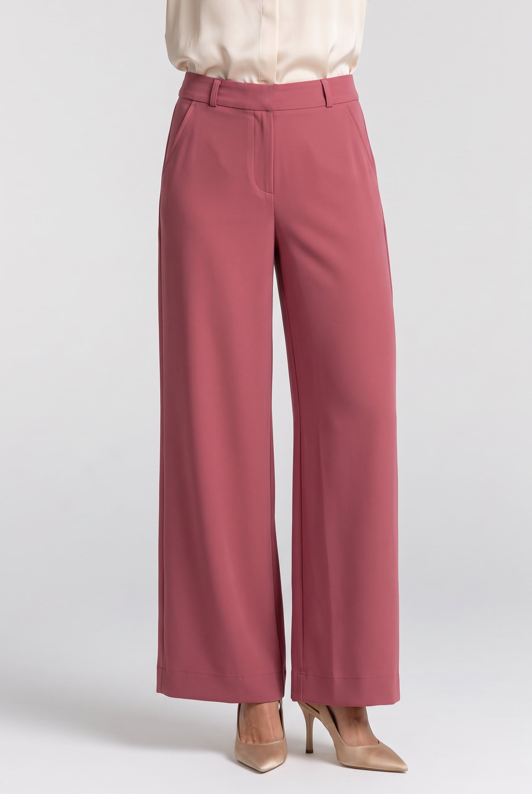 LEXIE BONDED TROUSERS VINTAGE BERRY 1