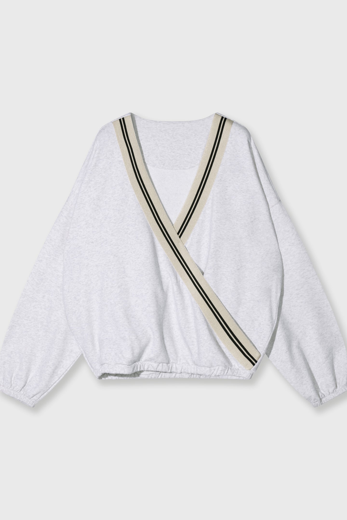 DANCE SWEATER TAPE WHITE GREY MELEE 4