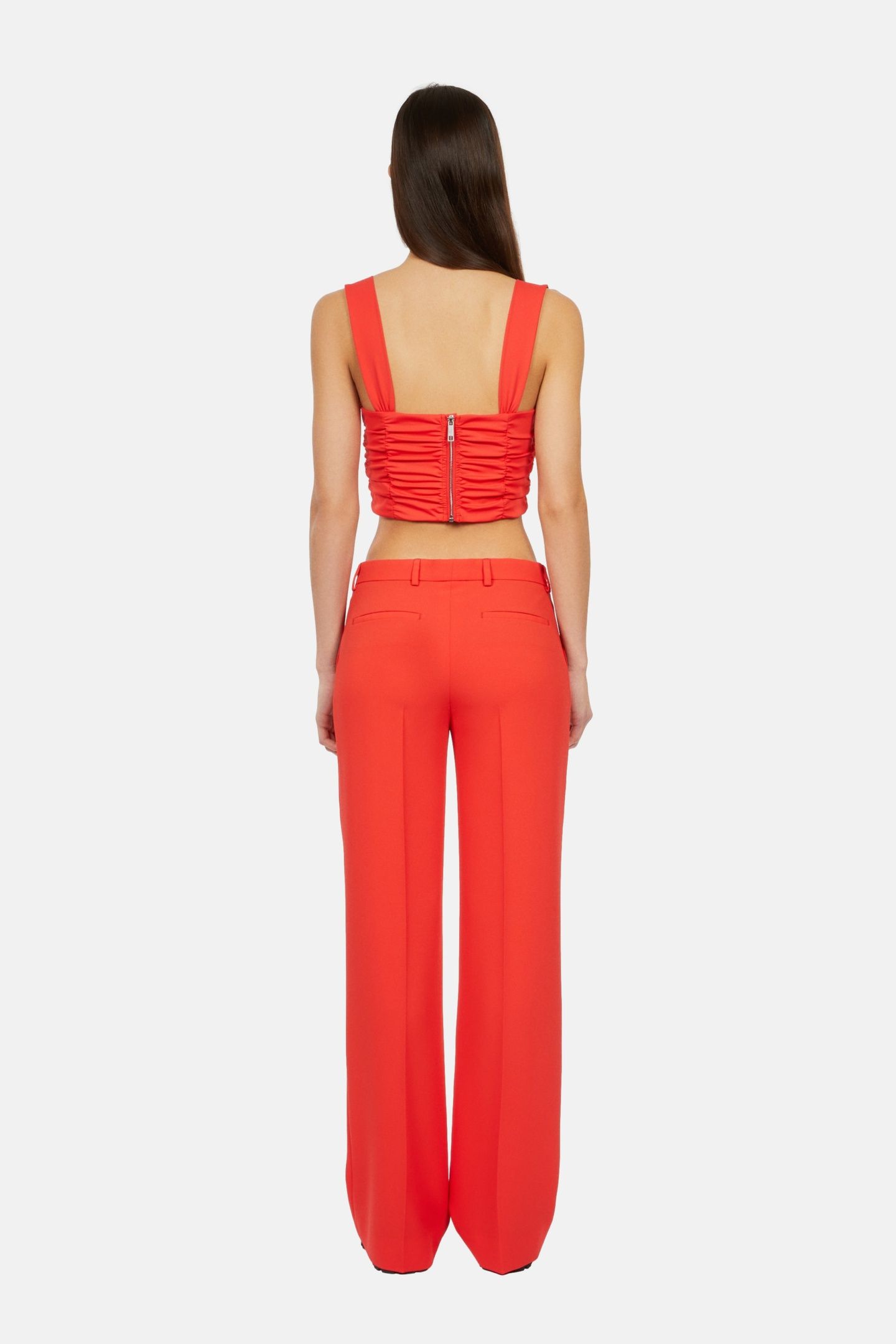 TOP WITH BALCONY AND ZIPPERED STRAP RED 4