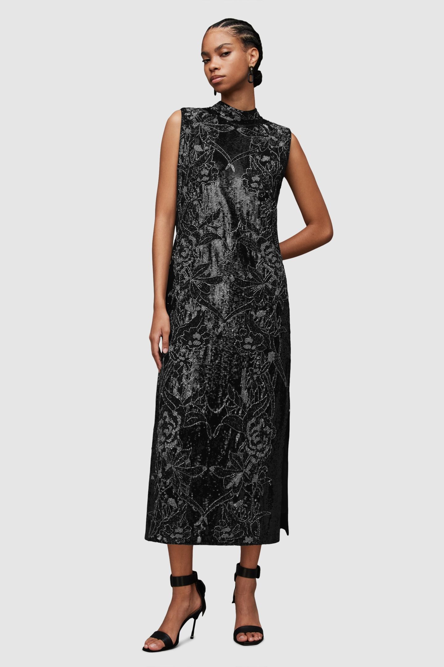HARPER EMB MAXI DRES BLACK 3