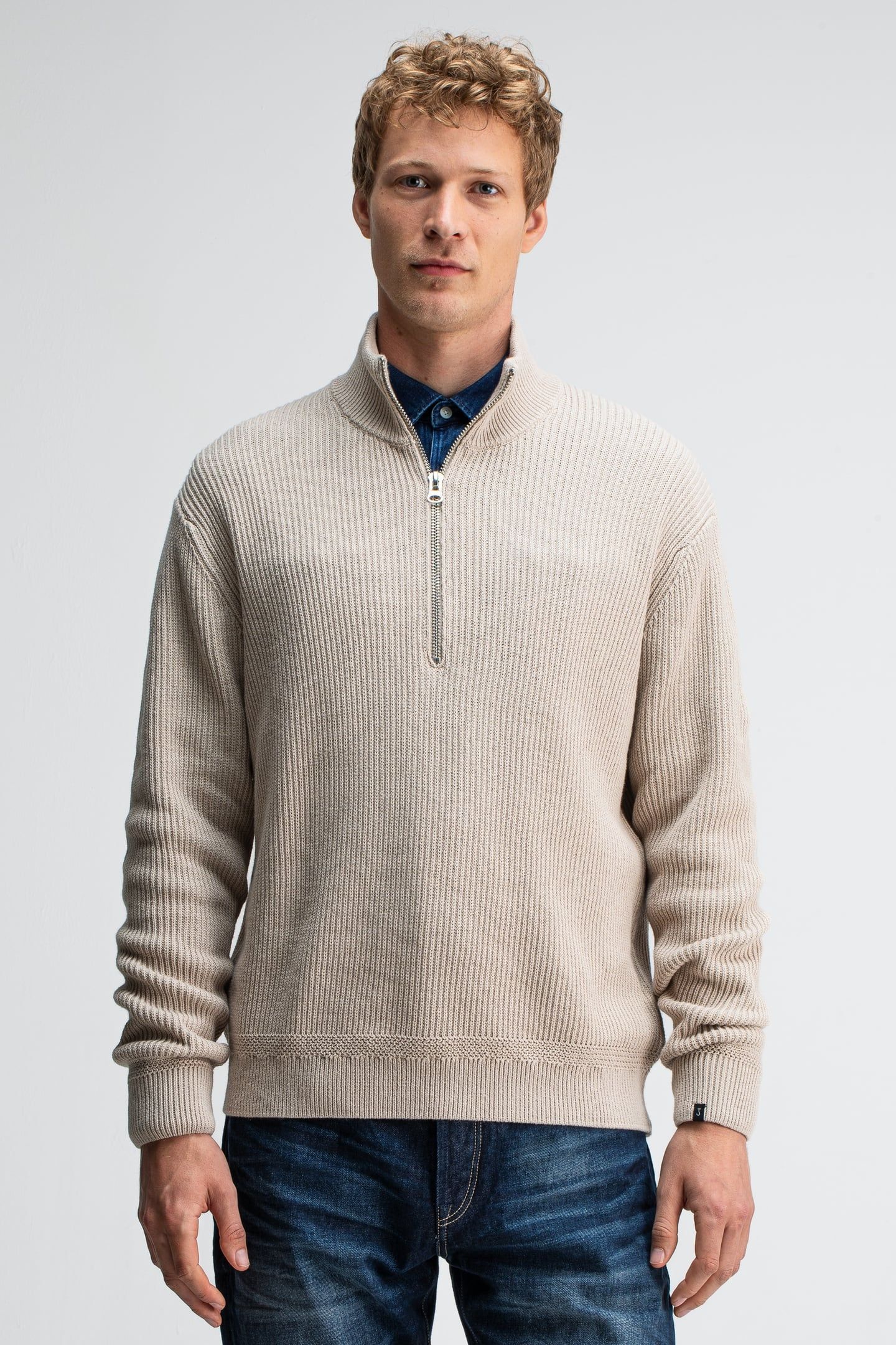 GALWAY HALF ZIP LT. SAND 1