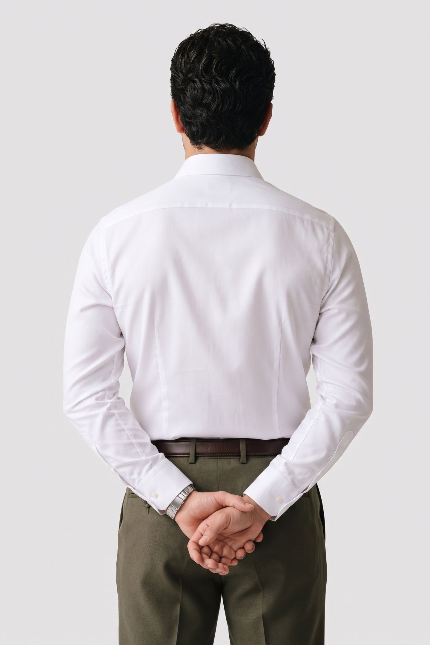 SLIM ESSENTIAL TWILL SHIRT WHITE 2