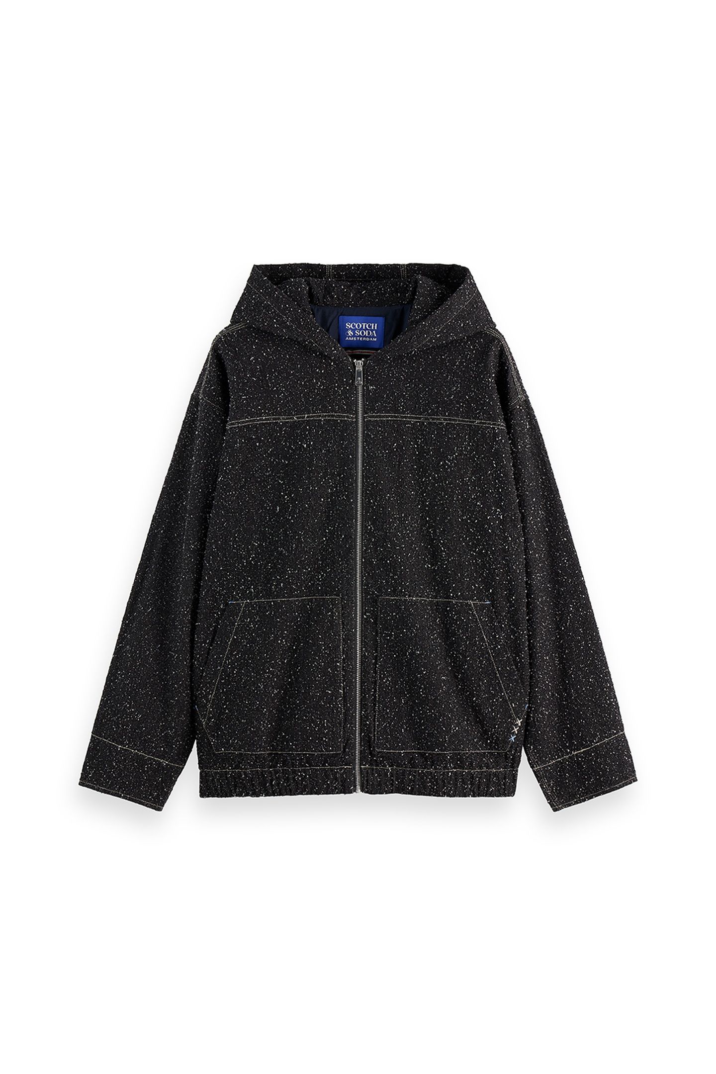 HOODED DENIM JACKET — BLACK SNOW 4