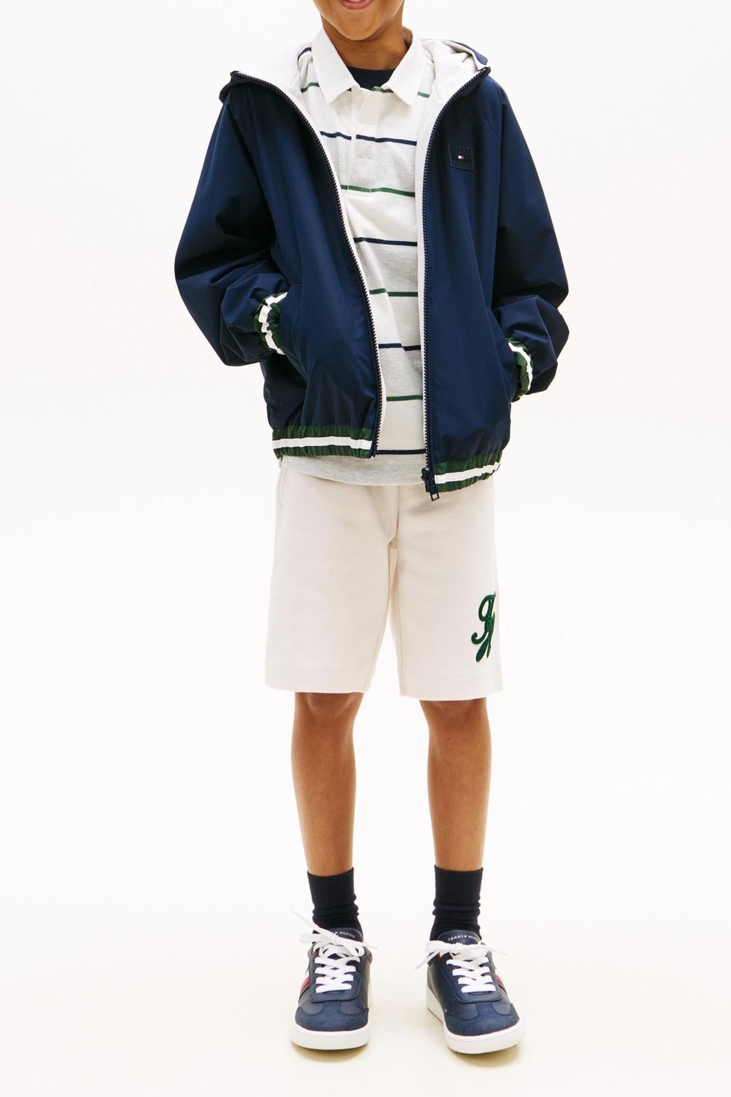 BOYS REVERSIBLE HOODED JACKET DARK NIGHT NAVY 1