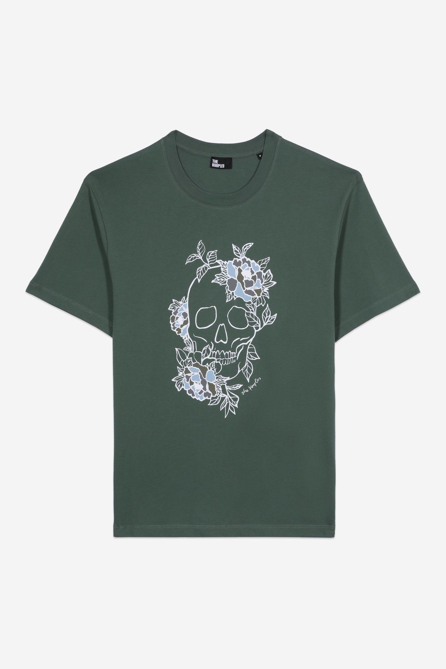 SHORT-SLEEVED T-SHIRT WITH SKULL FLOWERS PRINT FOREST 4
