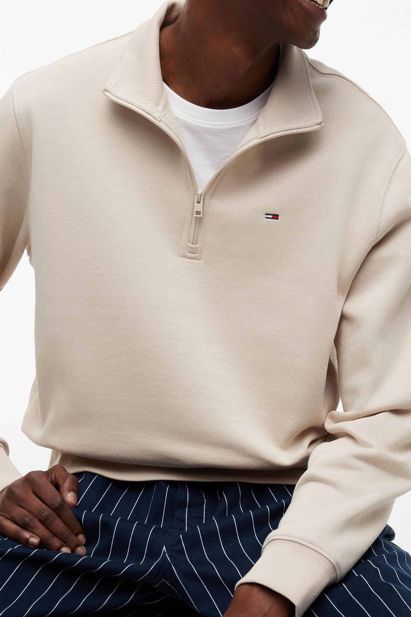 REGULAR FLEECE 1/4 ZIP CLASSIC BEIGE 5
