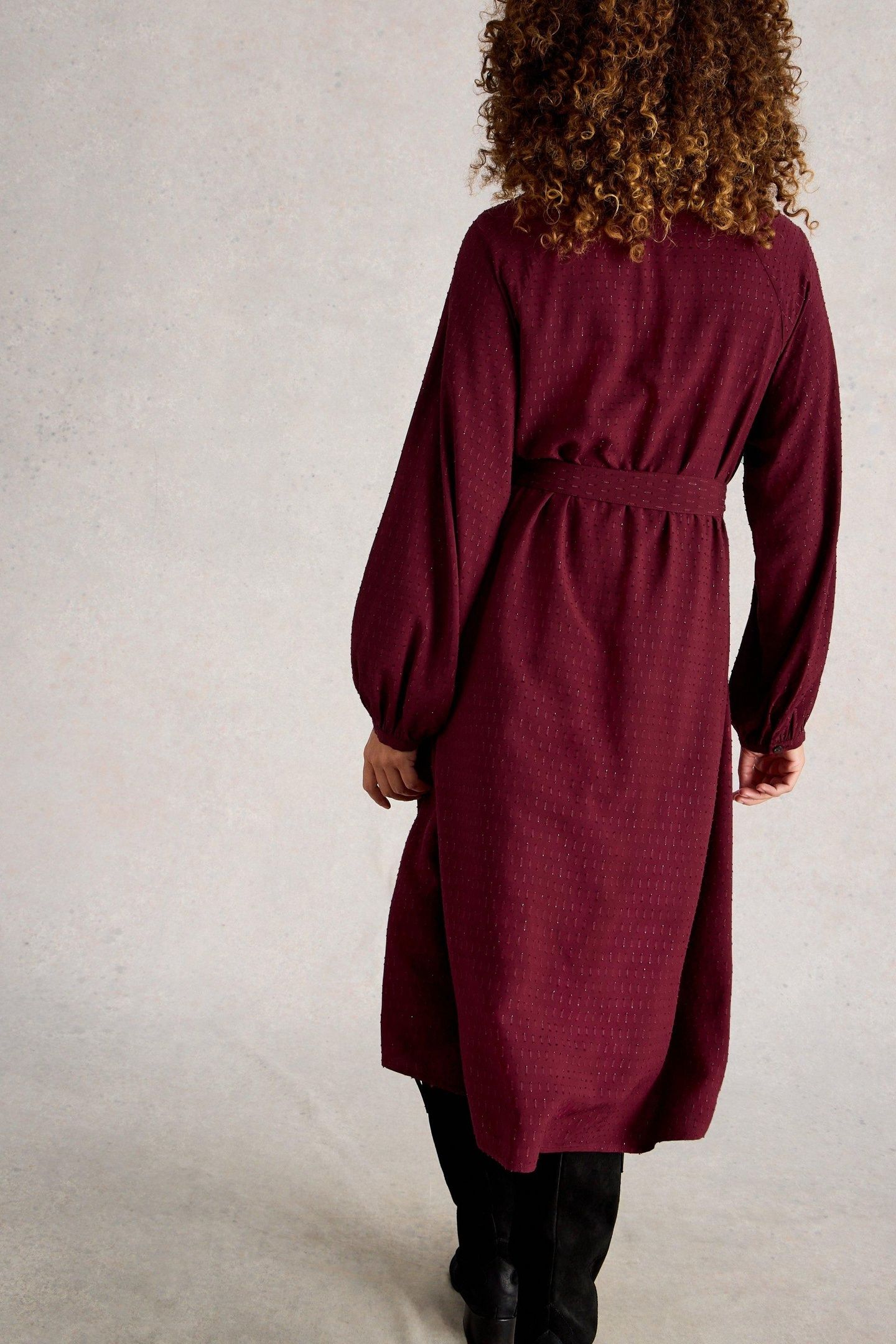 MONIKA SPARKLE MIDI DRESS DARK PLUM 3
