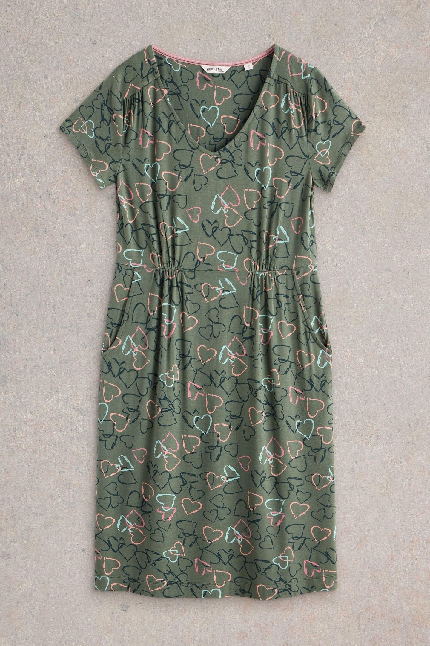 TALLIE JERSEY DRESS GREEN PRINT 4