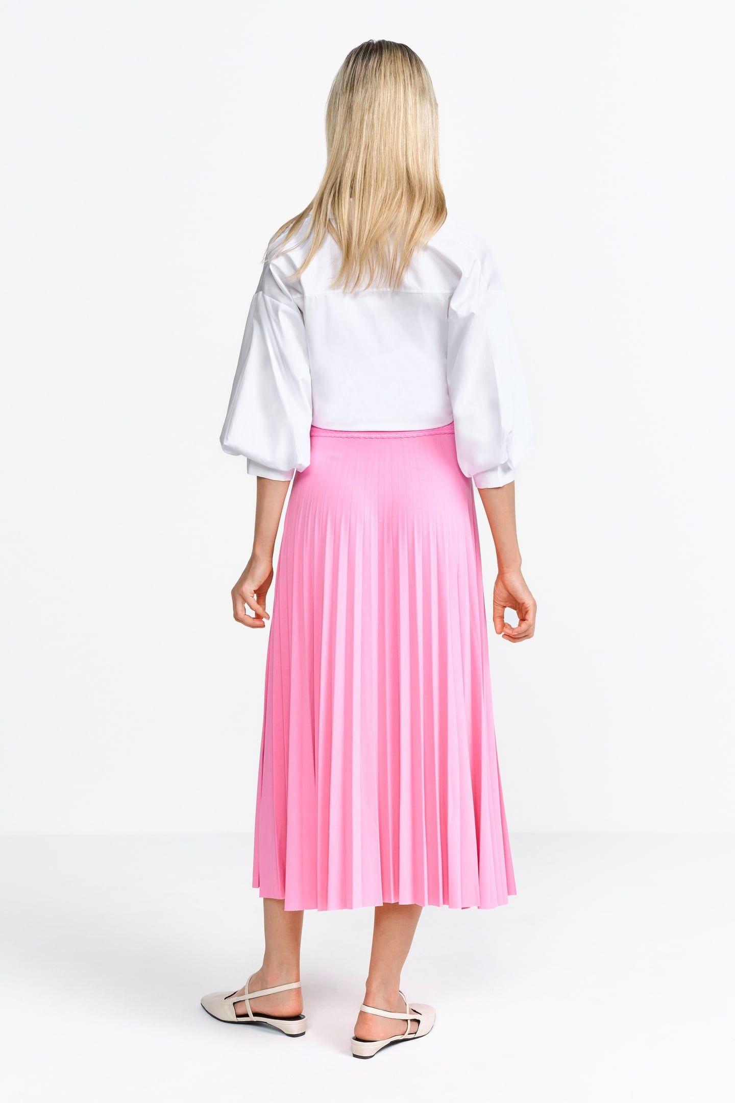 PLISSEE SKIRT RECYCLED BUBBLEGUM PINK 4