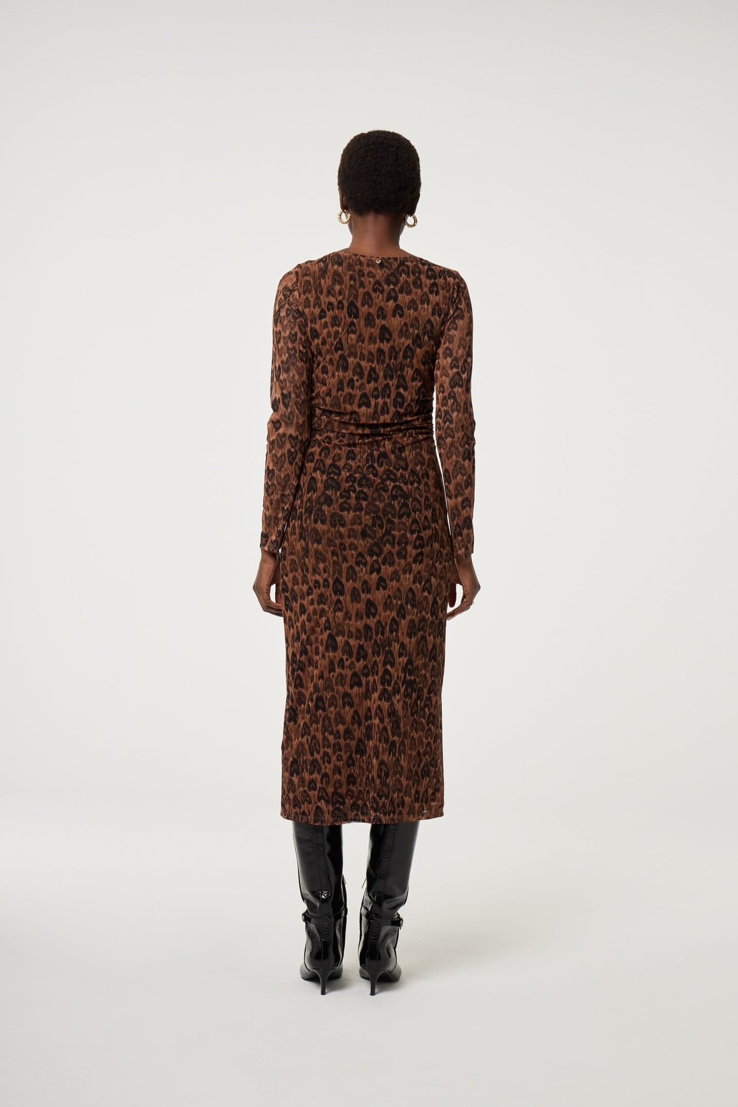ASHLEY DRESS BURNT SUGAR/BLACK 3