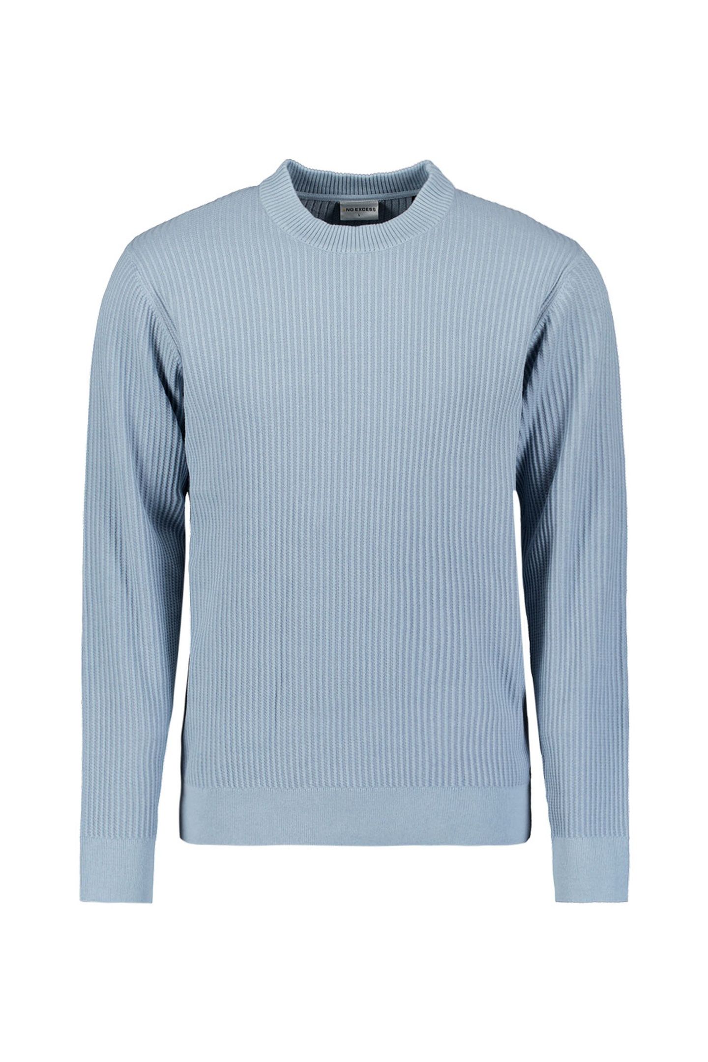 PULLOVER CREWNECK RIB DUSTY BLUE 4