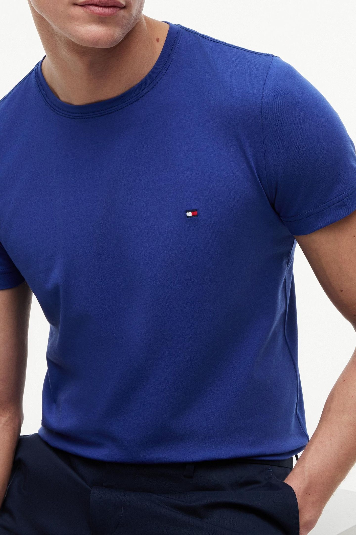 STRETCH SLIM FIT TEE PIGMENT BLUE 5