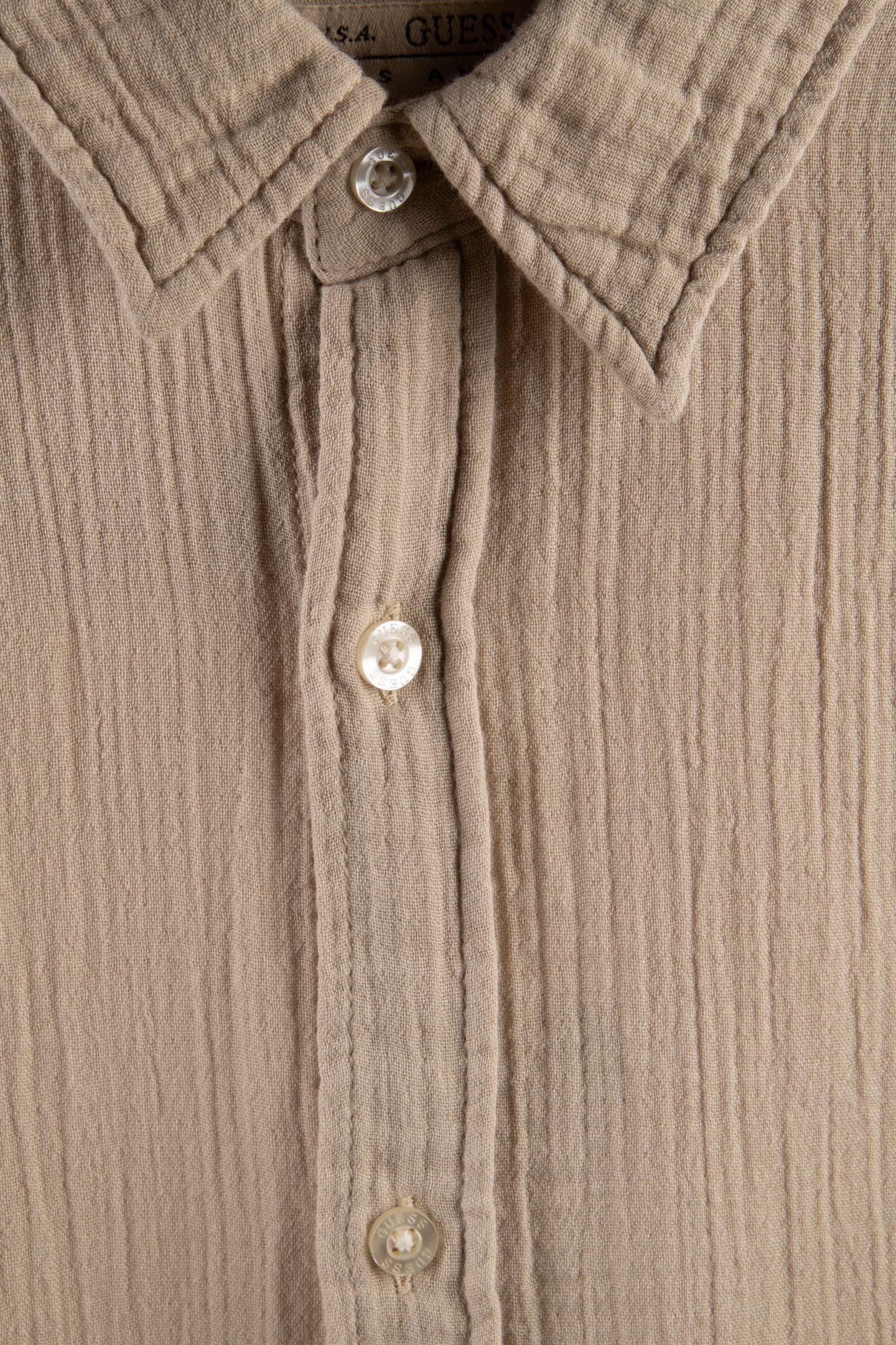 GUESS ECO LS DOUBLE CLOTH SHIR PROSECCO 4