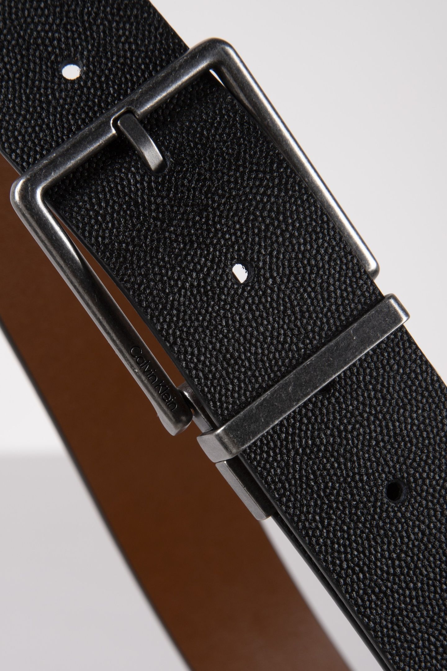 WARMTH BUCKLE 40MM REVERSIBLE BELT BLACK/COGNAC/ANTIQUE SILV 4