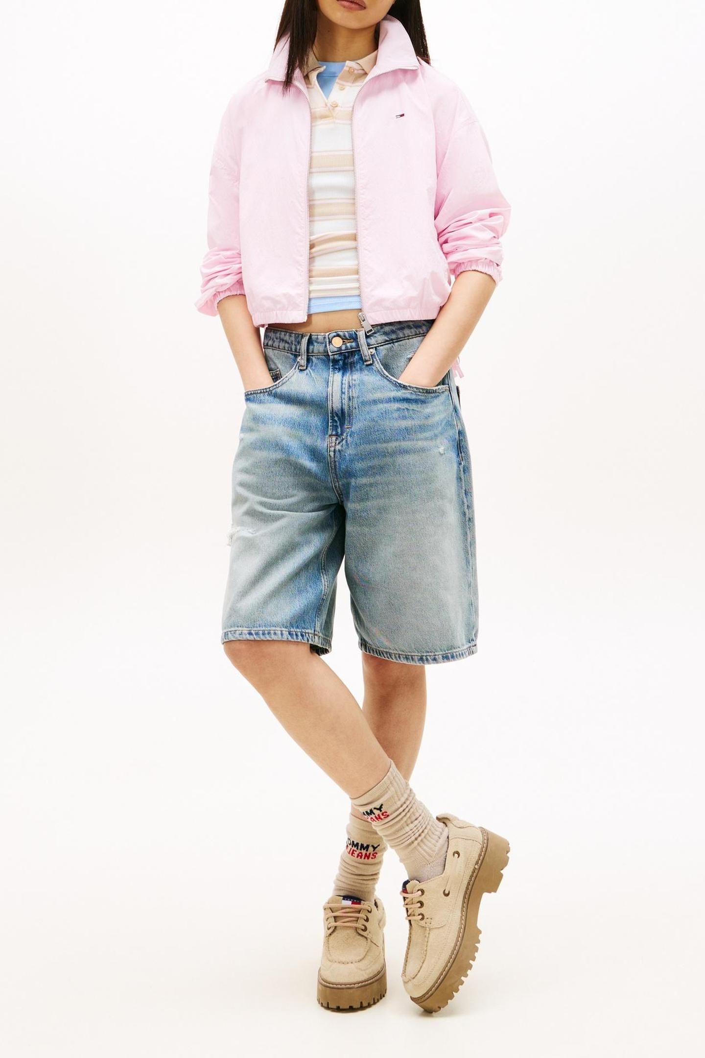 TIE SIDE HIGH NECK JACKET PEARLY PINK 2