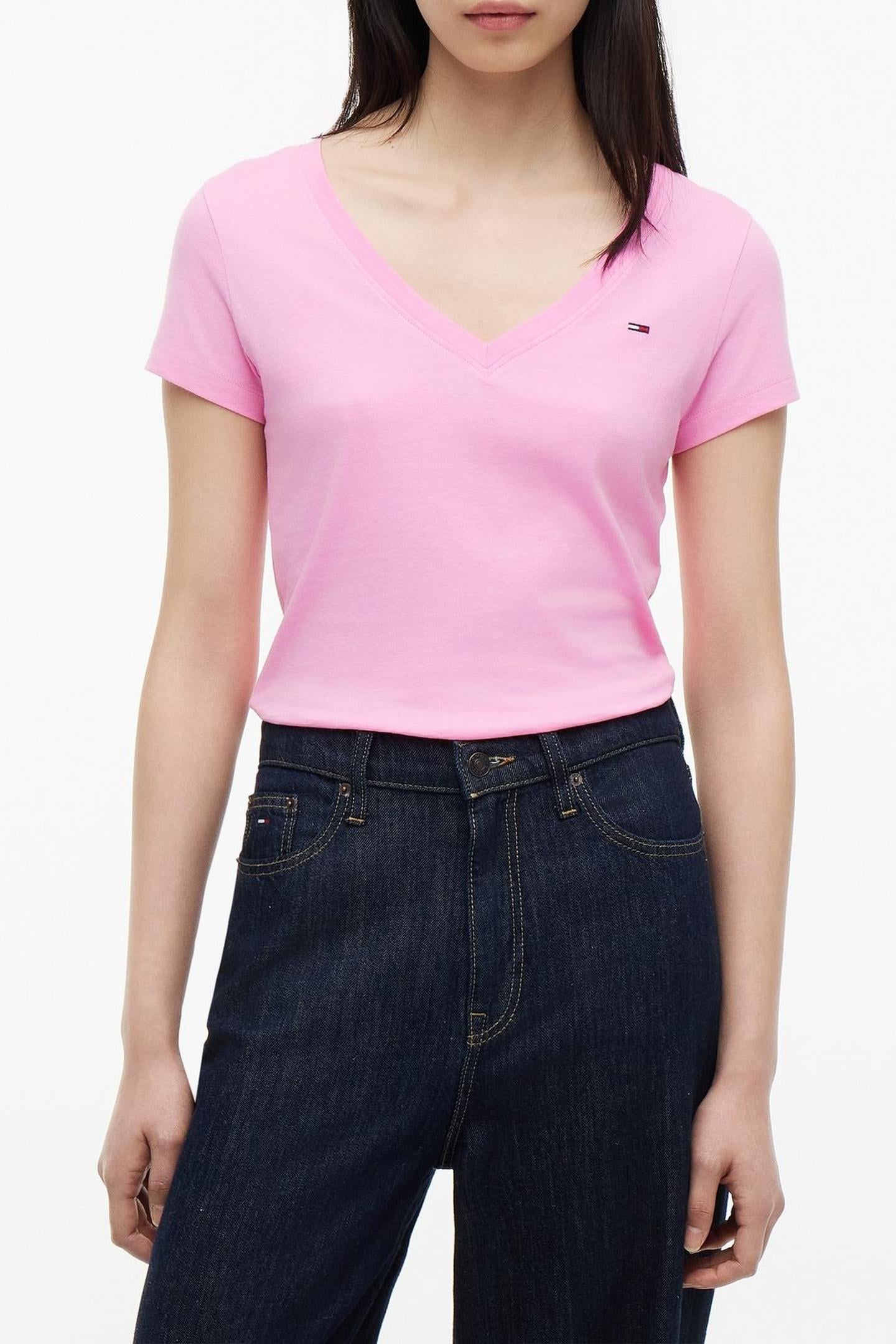 3-PACK V-NECK TEE BLACK/ECRU/PINK DAISY 3