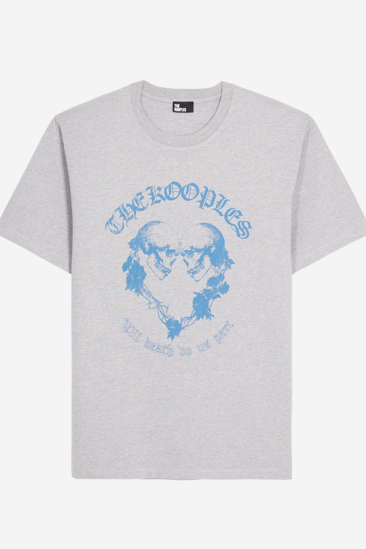 SHORT-SLEEVED T-SHIRT WITH SKULL AND HEART GREY MELANGE 5